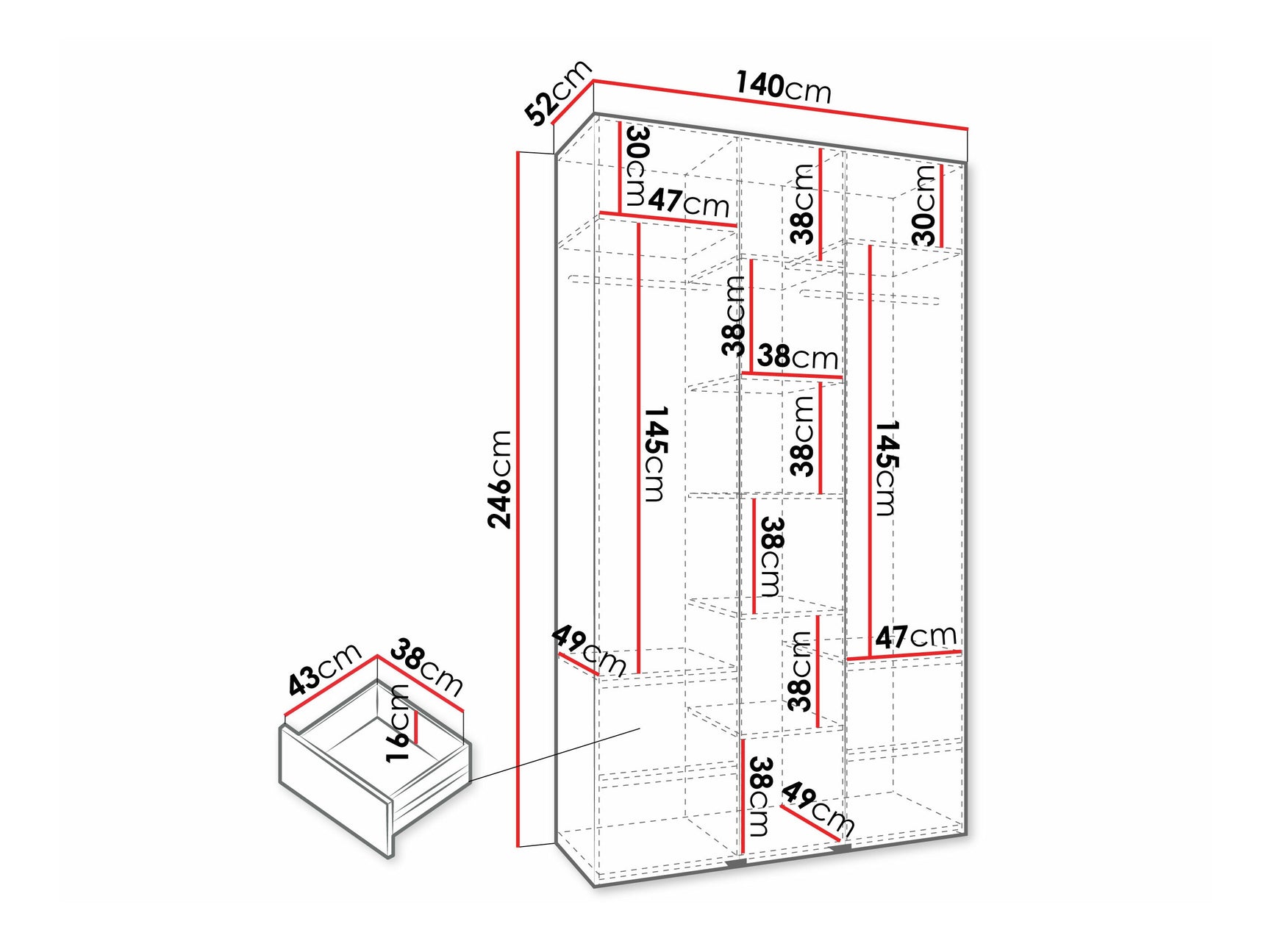 Garderobeskab Hartford 573