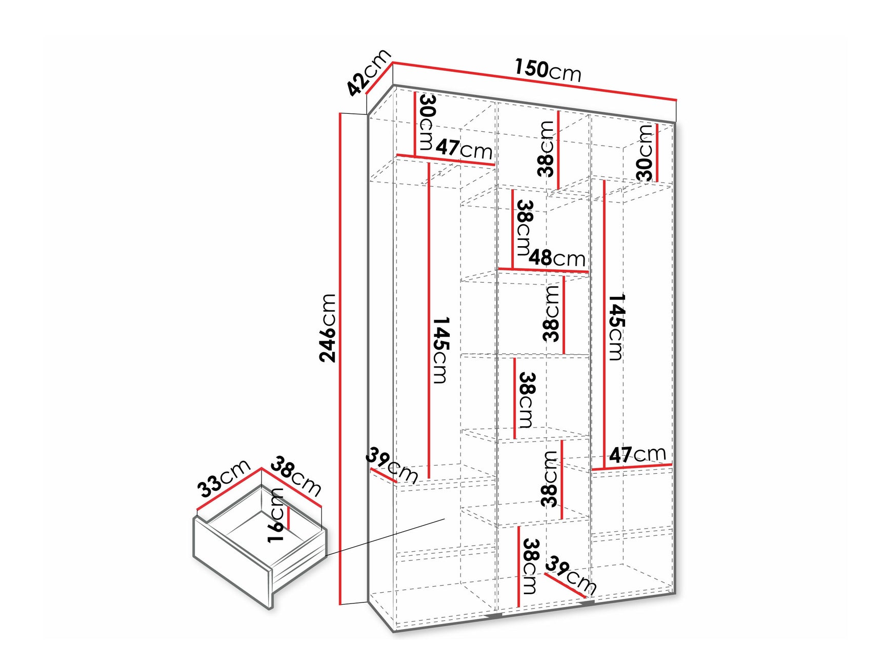 Garderobeskab Hartford 573