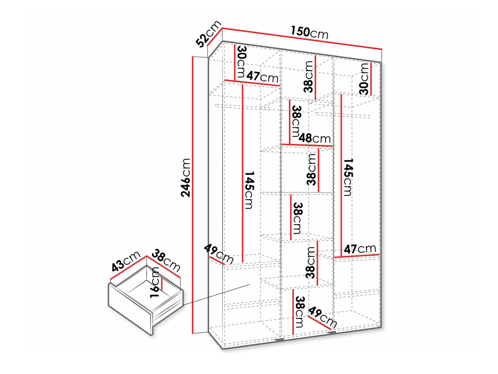 Garderobeskab Hartford 573