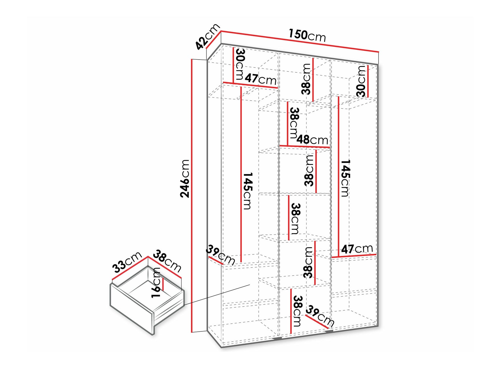 Garderobeskab Hartford 573