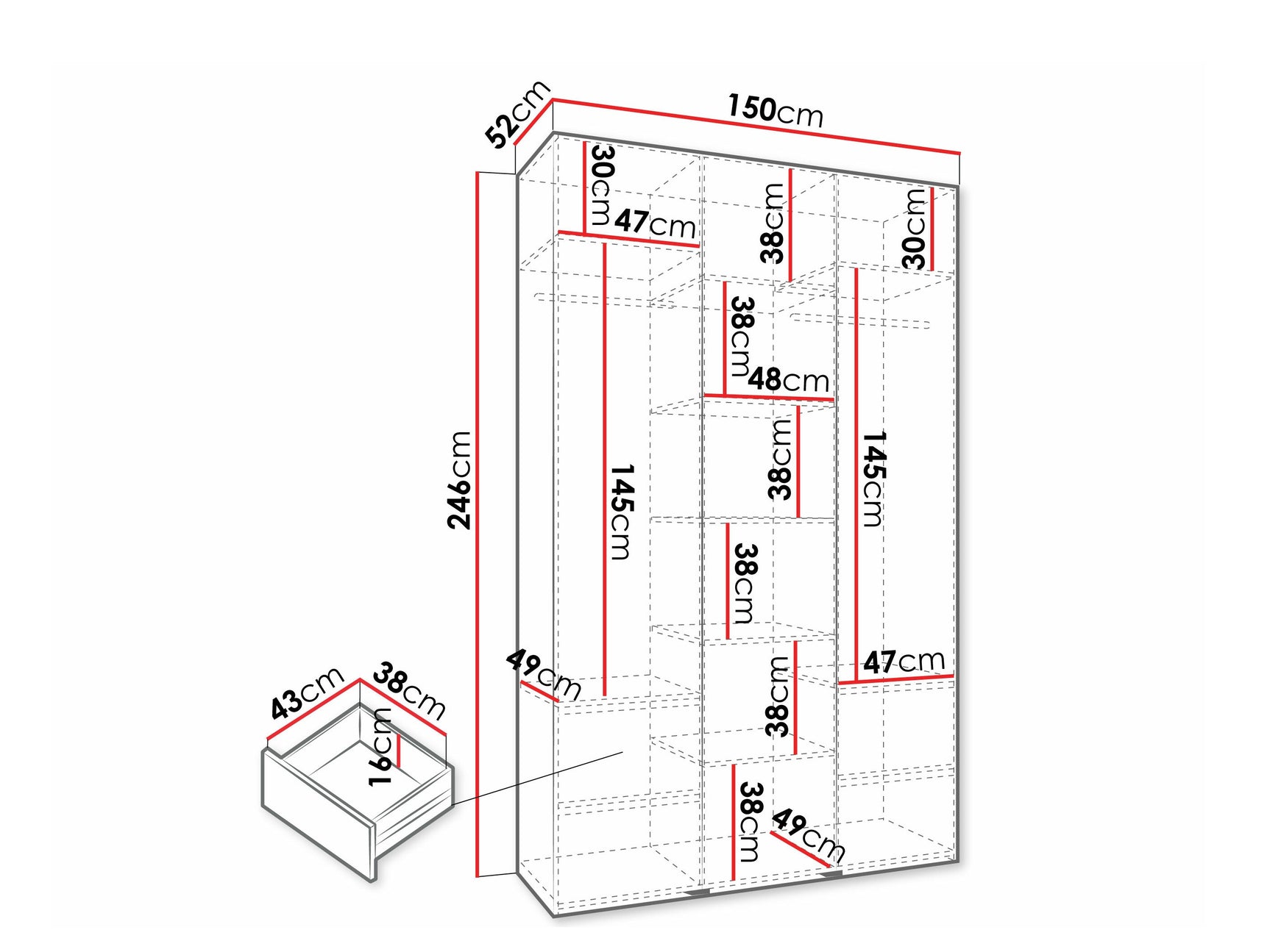 Garderobeskab Hartford 573