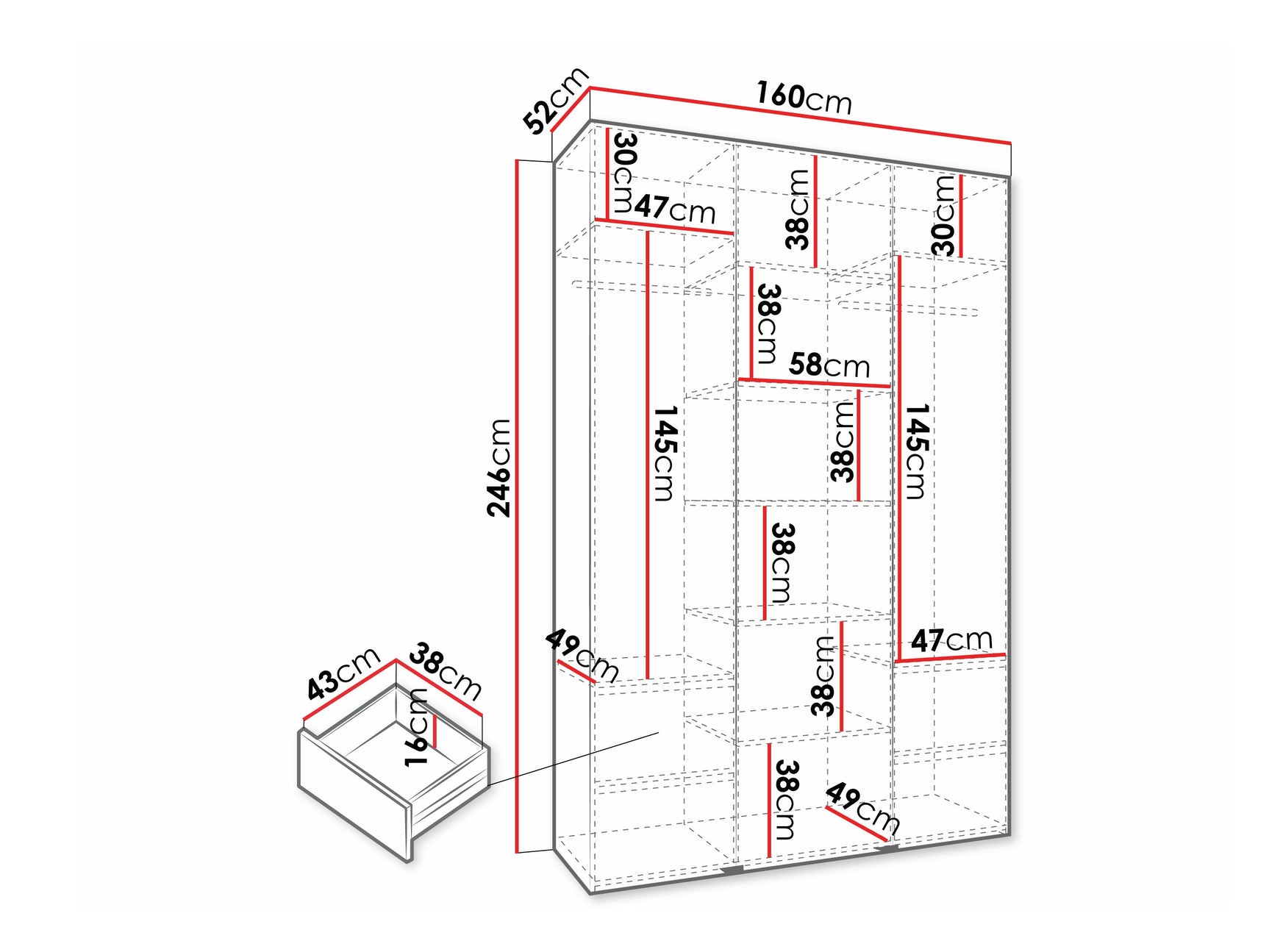 Garderobeskab Hartford 573
