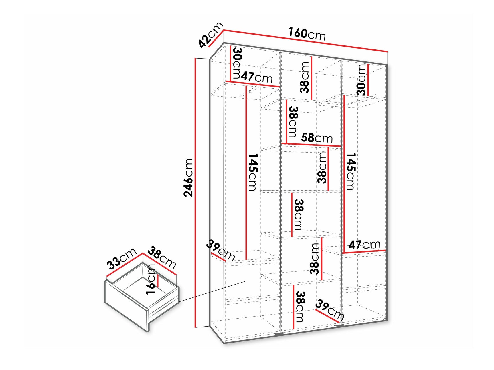 Garderobeskab Hartford 573