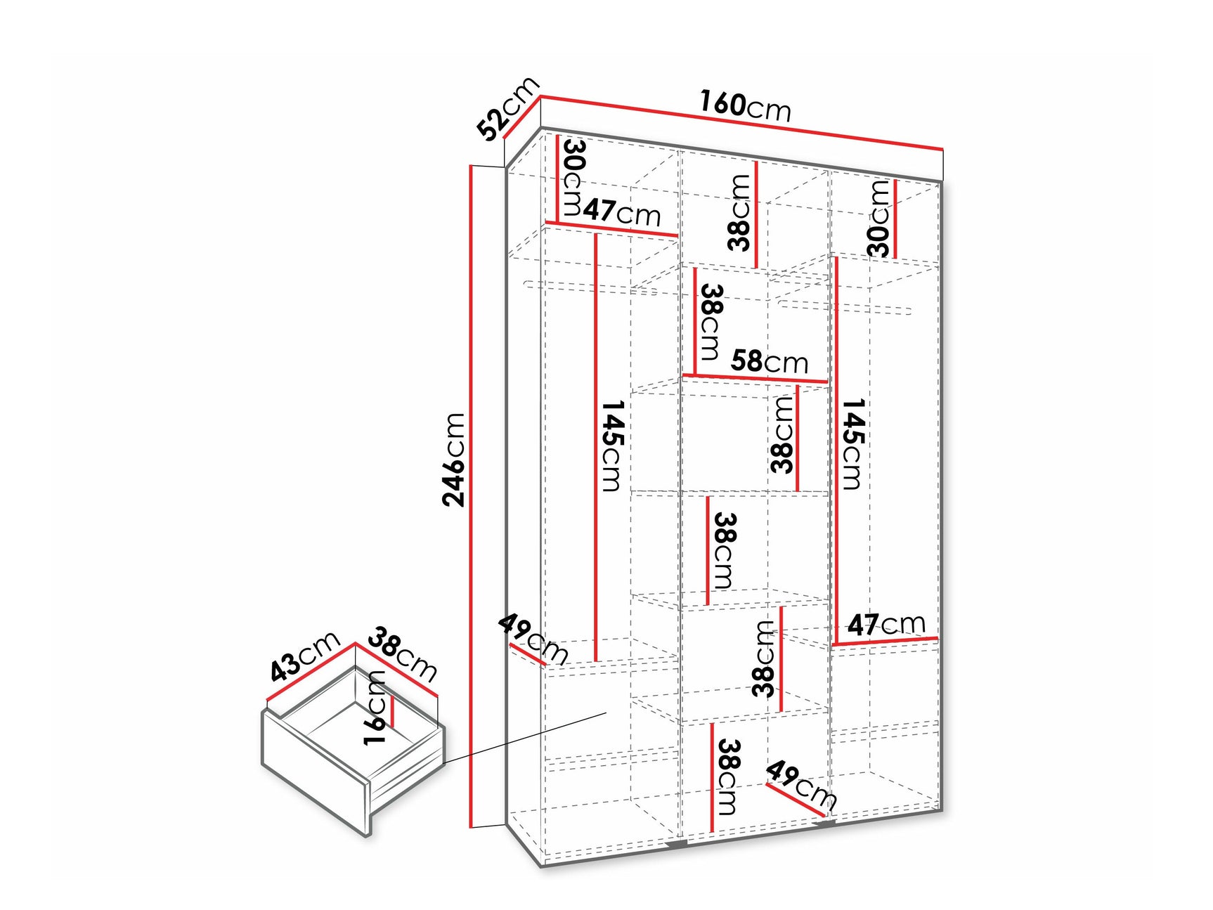Garderobeskab Hartford 573