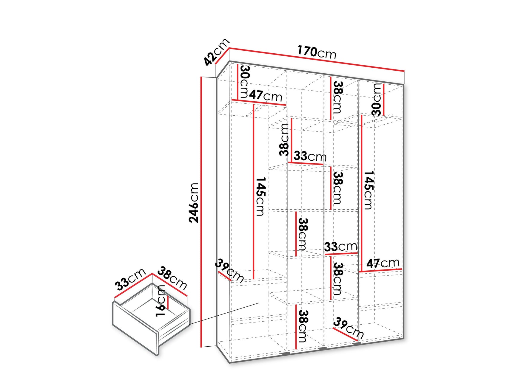 Garderobeskab Hartford 574