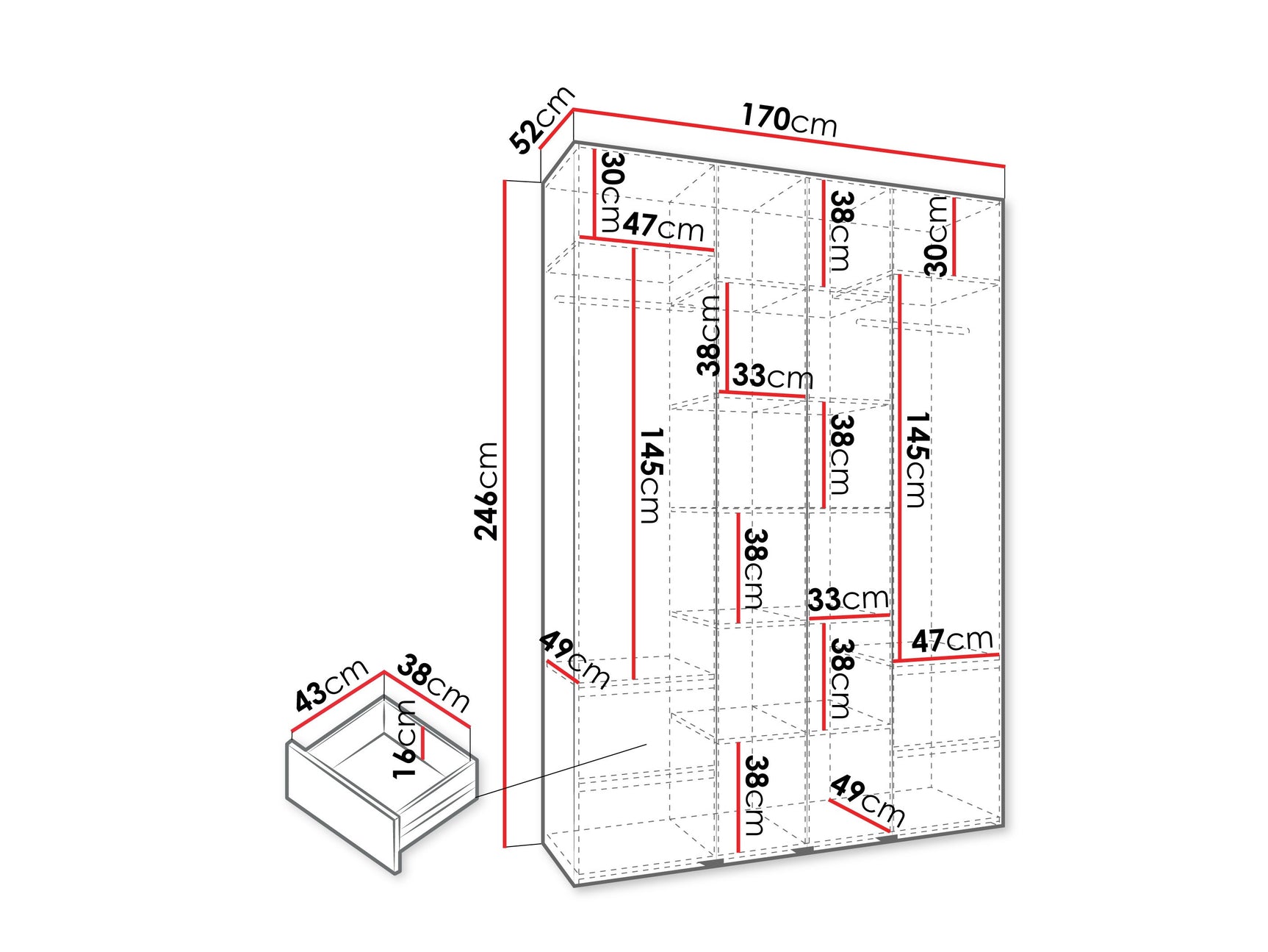 Garderobeskab Hartford 574