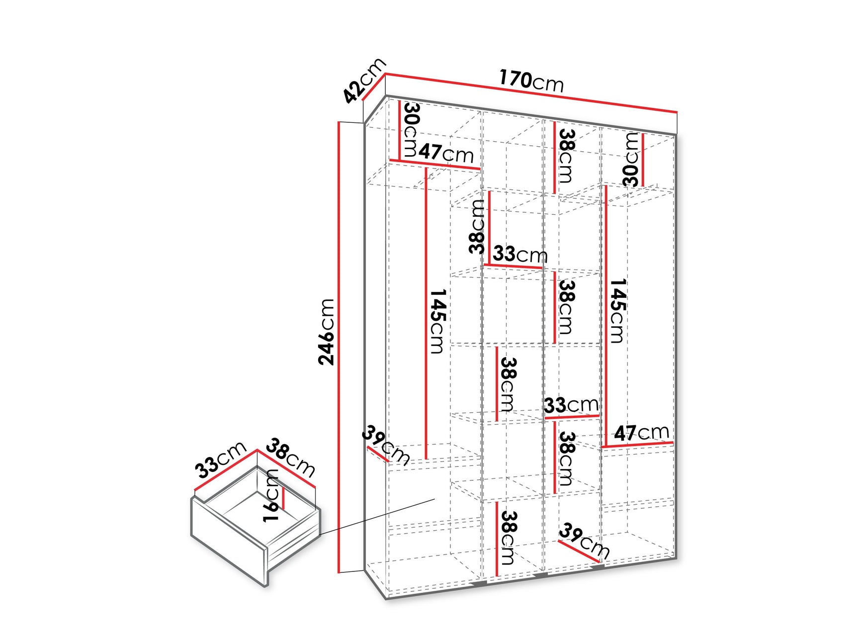 Garderobeskab Hartford 574