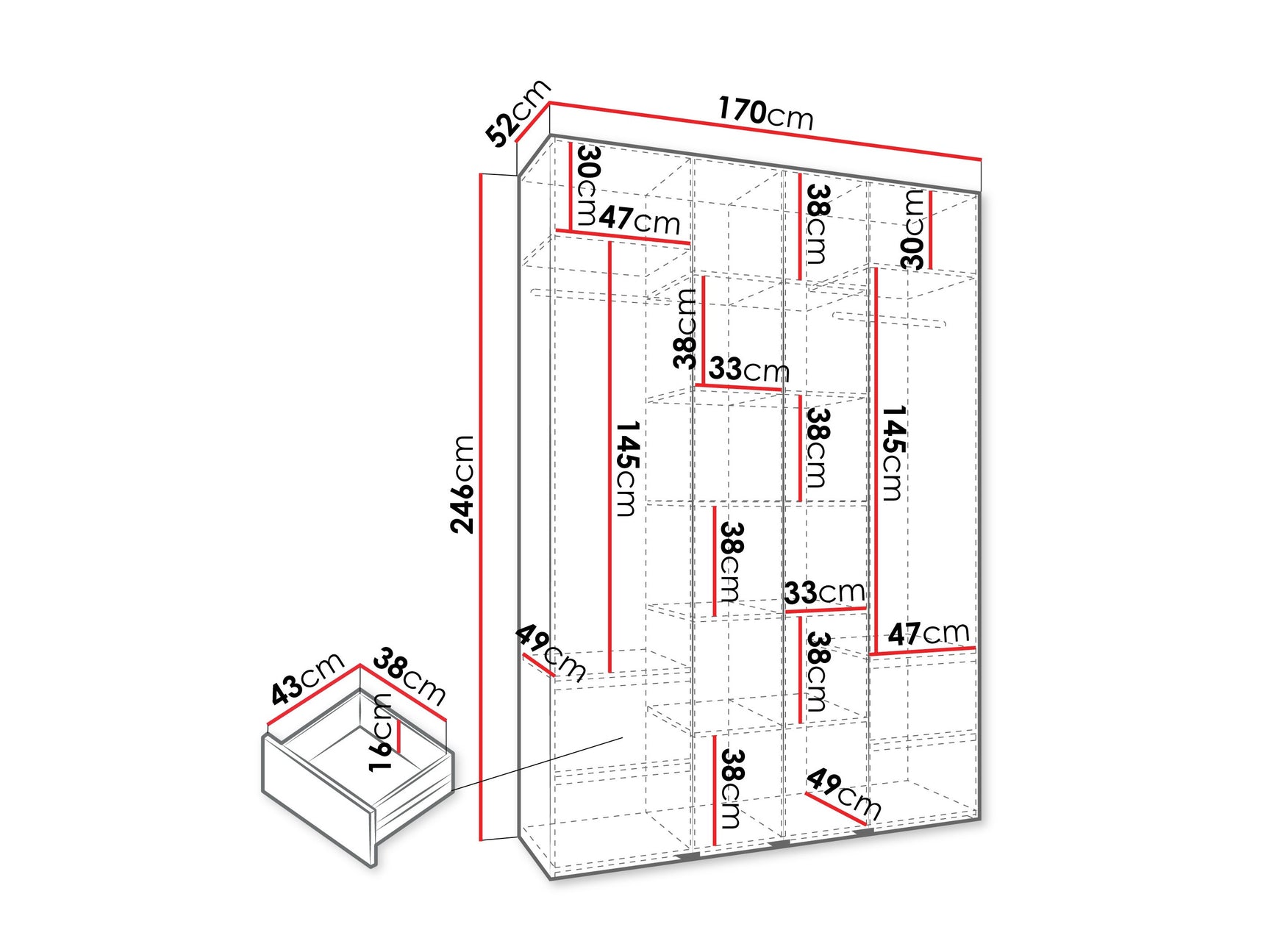 Garderobeskab Hartford 574