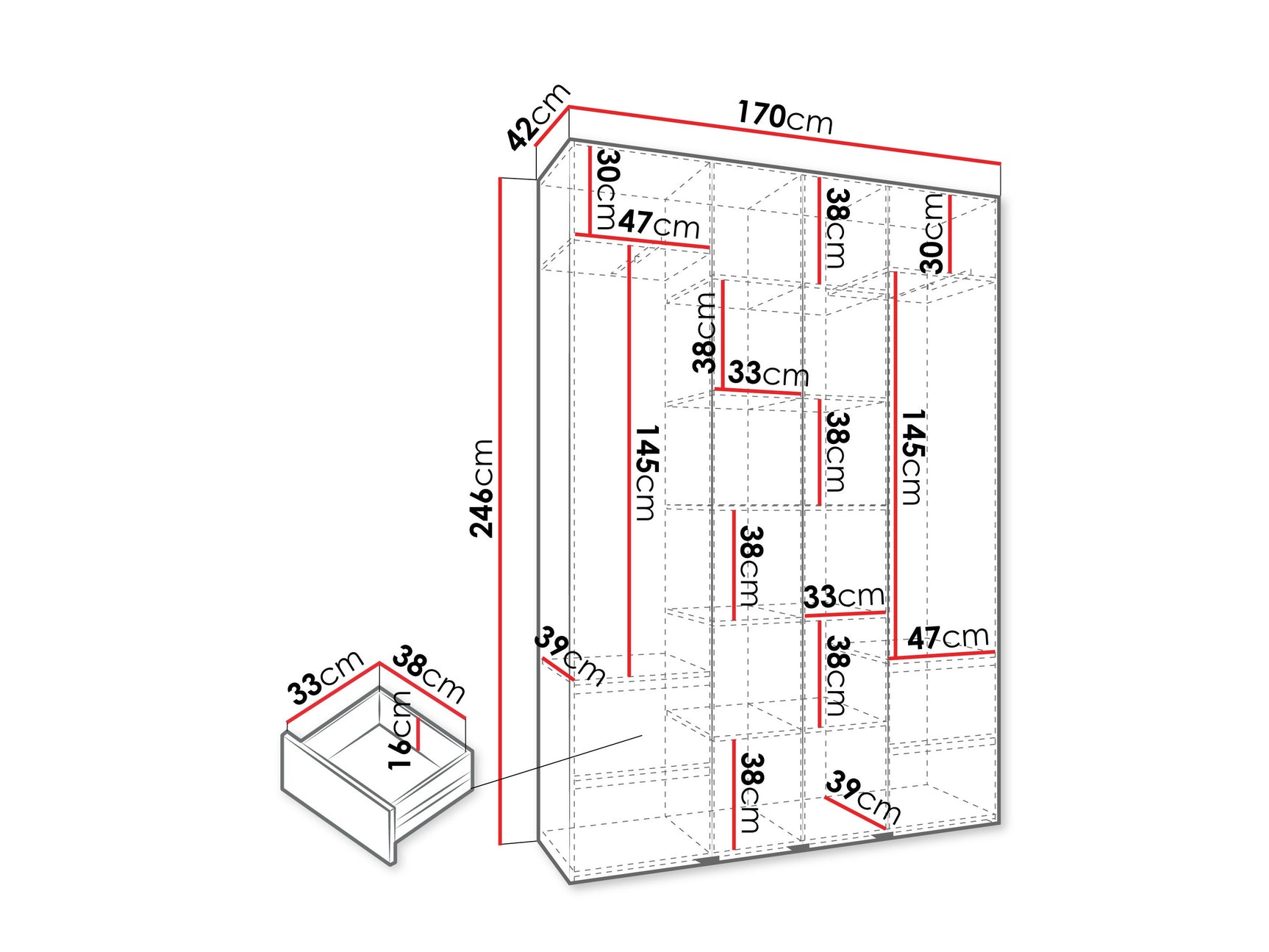 Garderobeskab Hartford 574