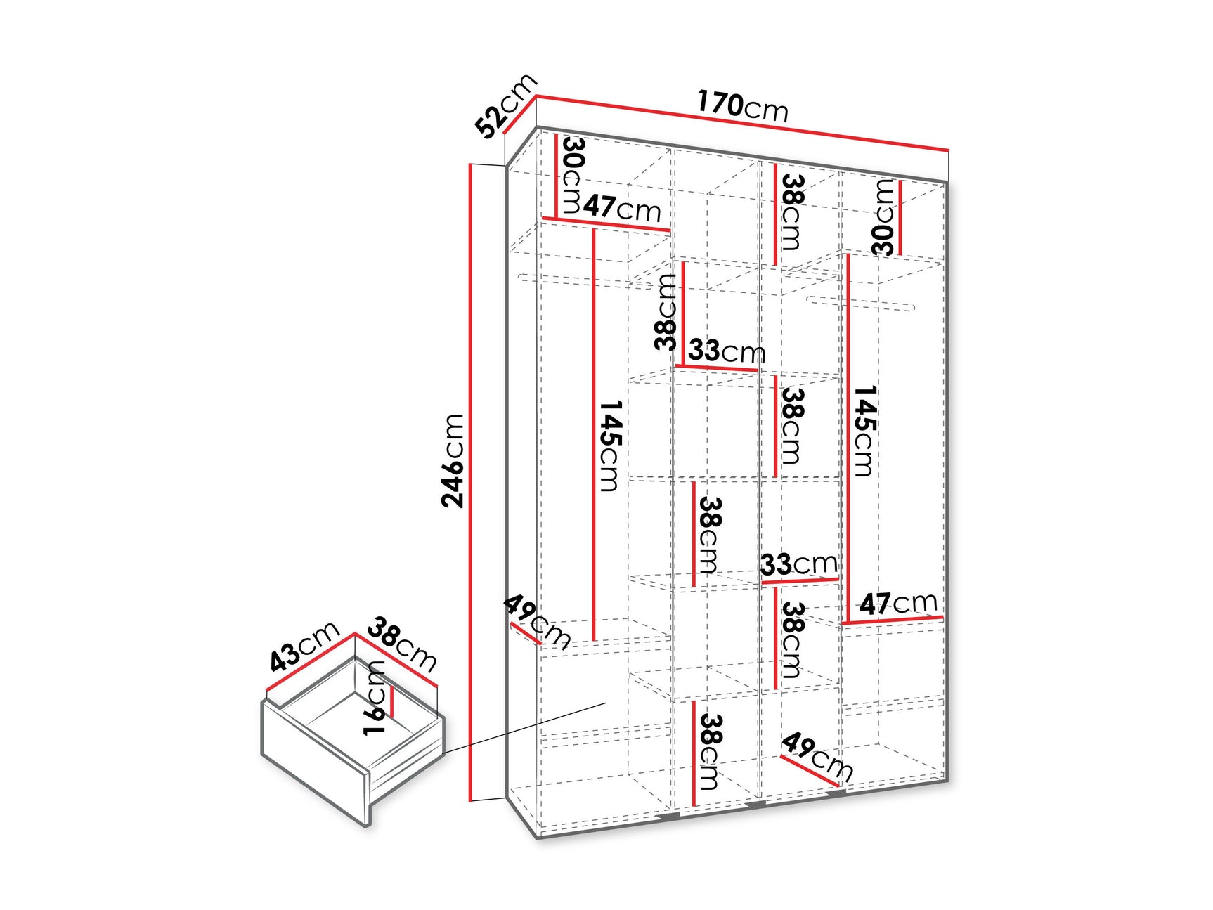 Garderobeskab Hartford 574