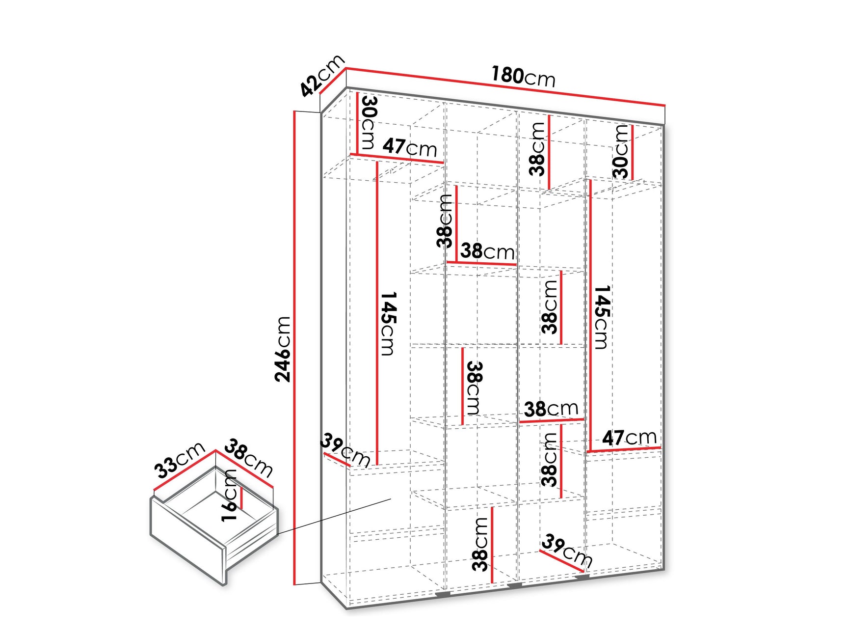 Garderobeskab Hartford 574