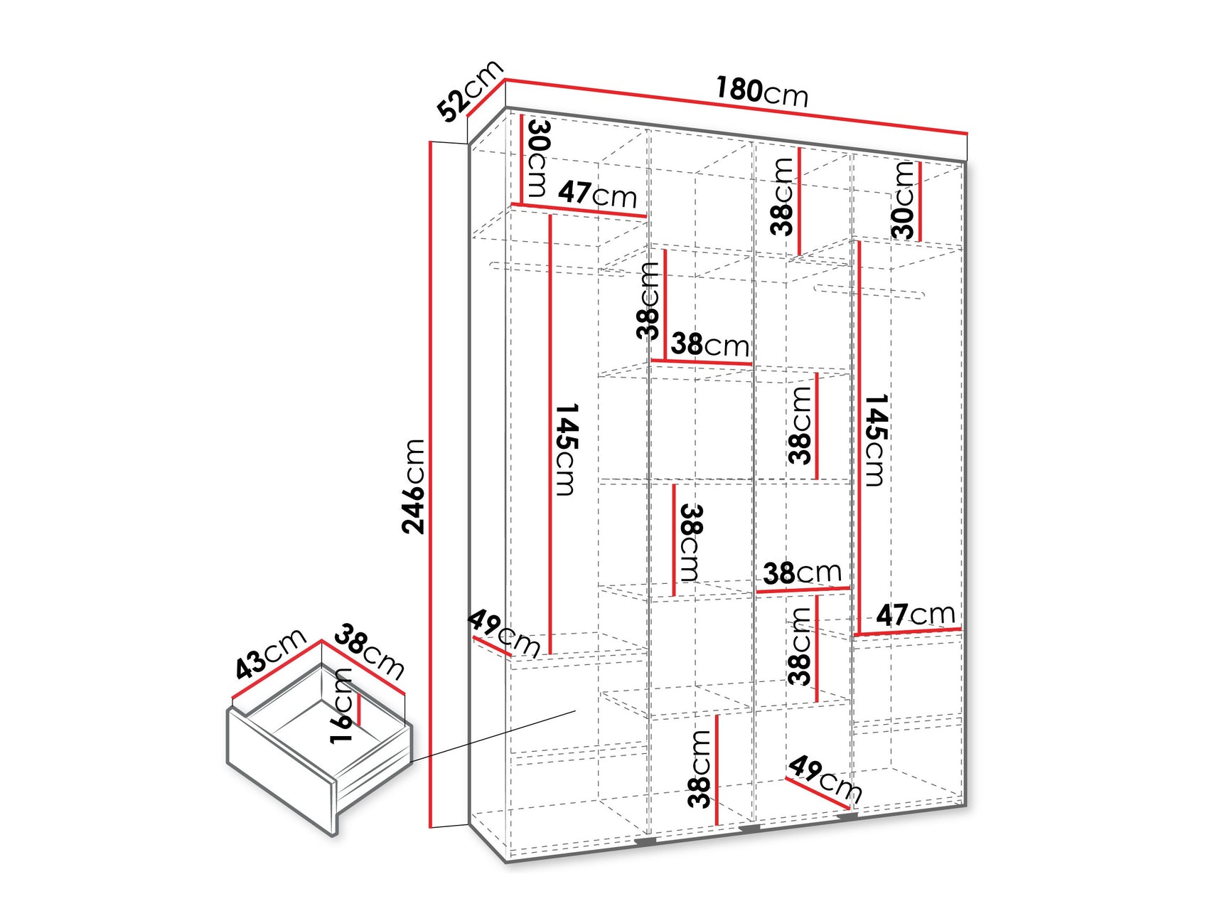 Garderobeskab Hartford 574