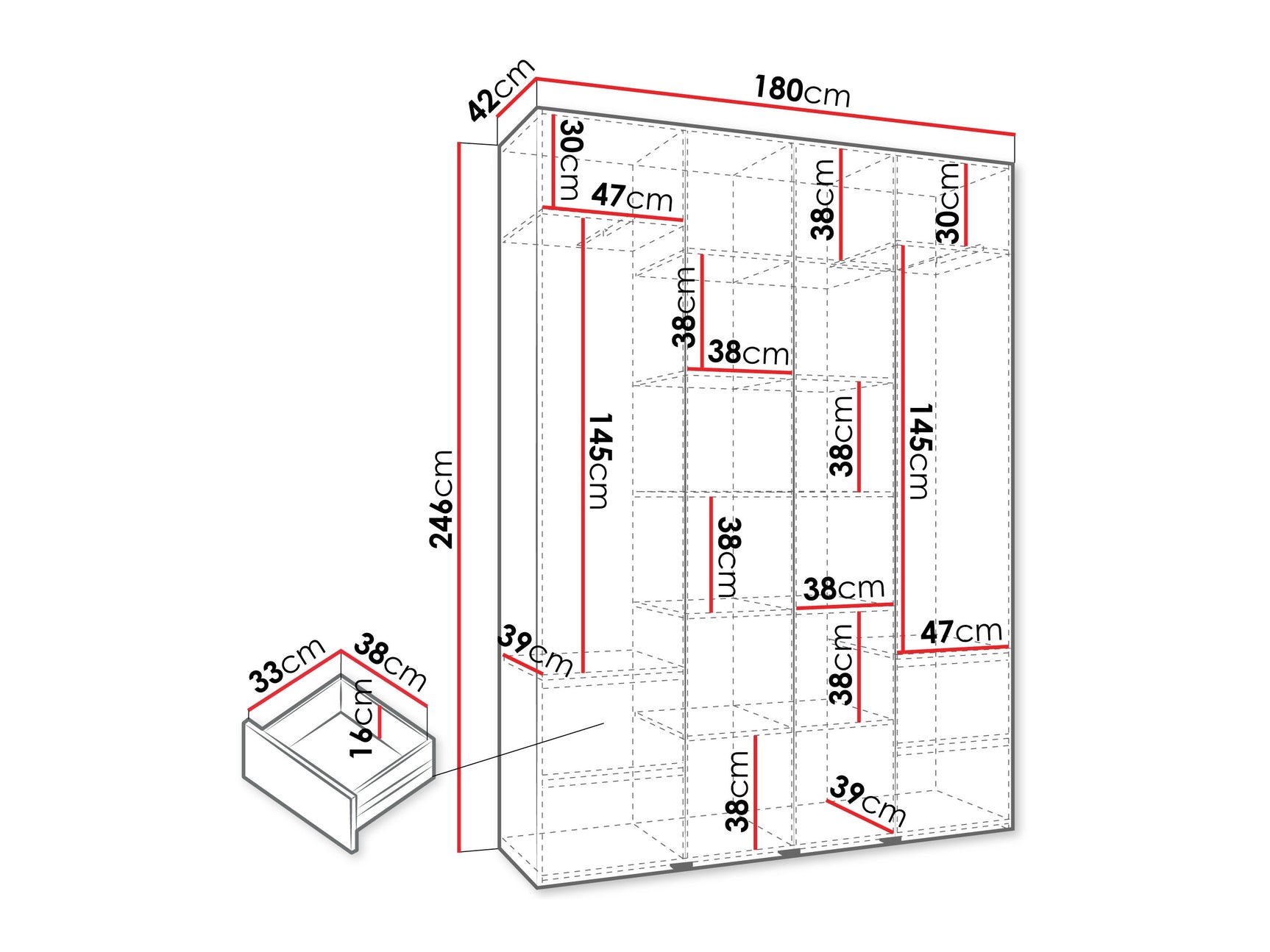 Garderobeskab Hartford 574