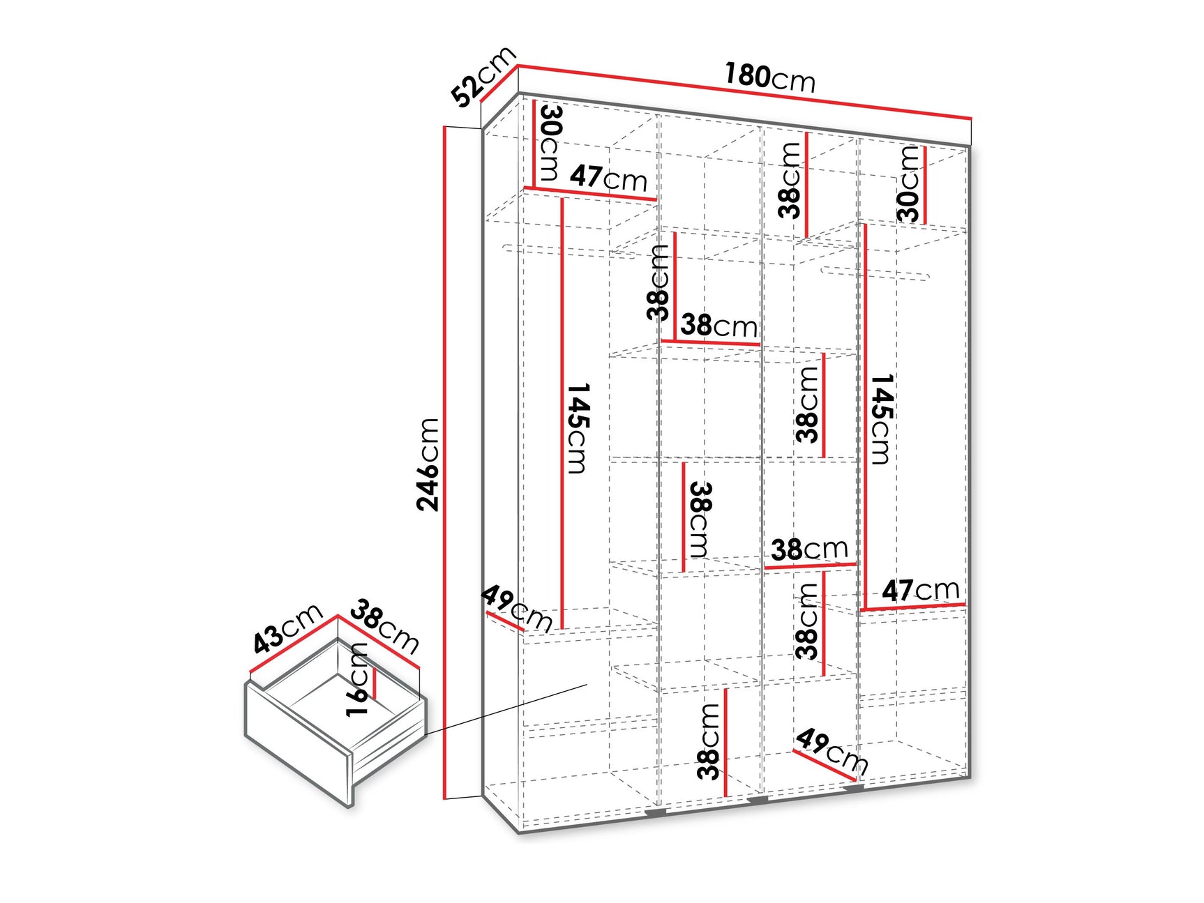 Garderobeskab Hartford 574