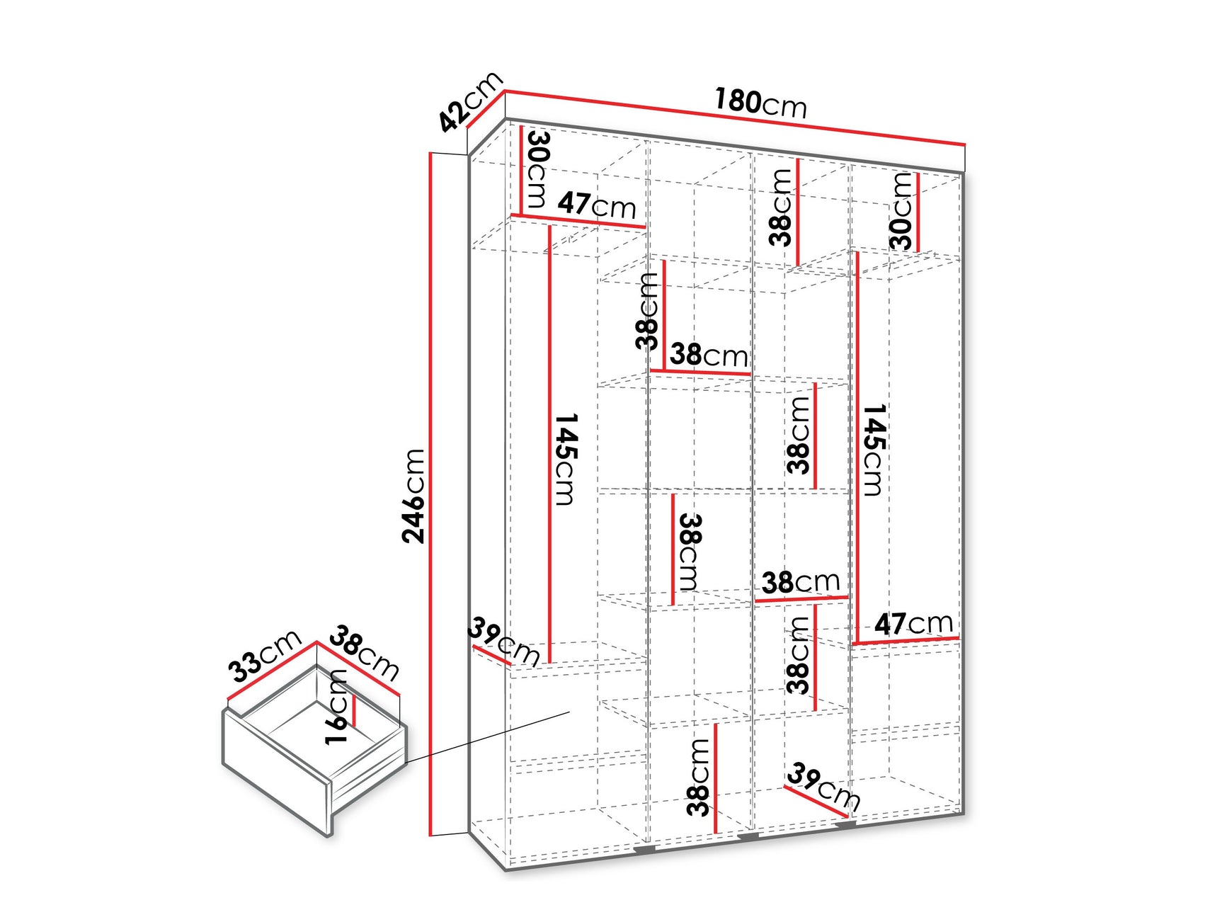 Garderobeskab Hartford 574