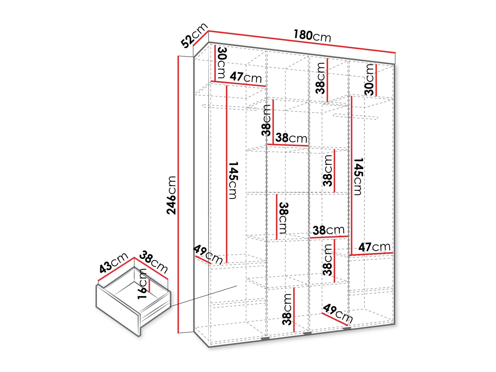 Garderobeskab Hartford 574