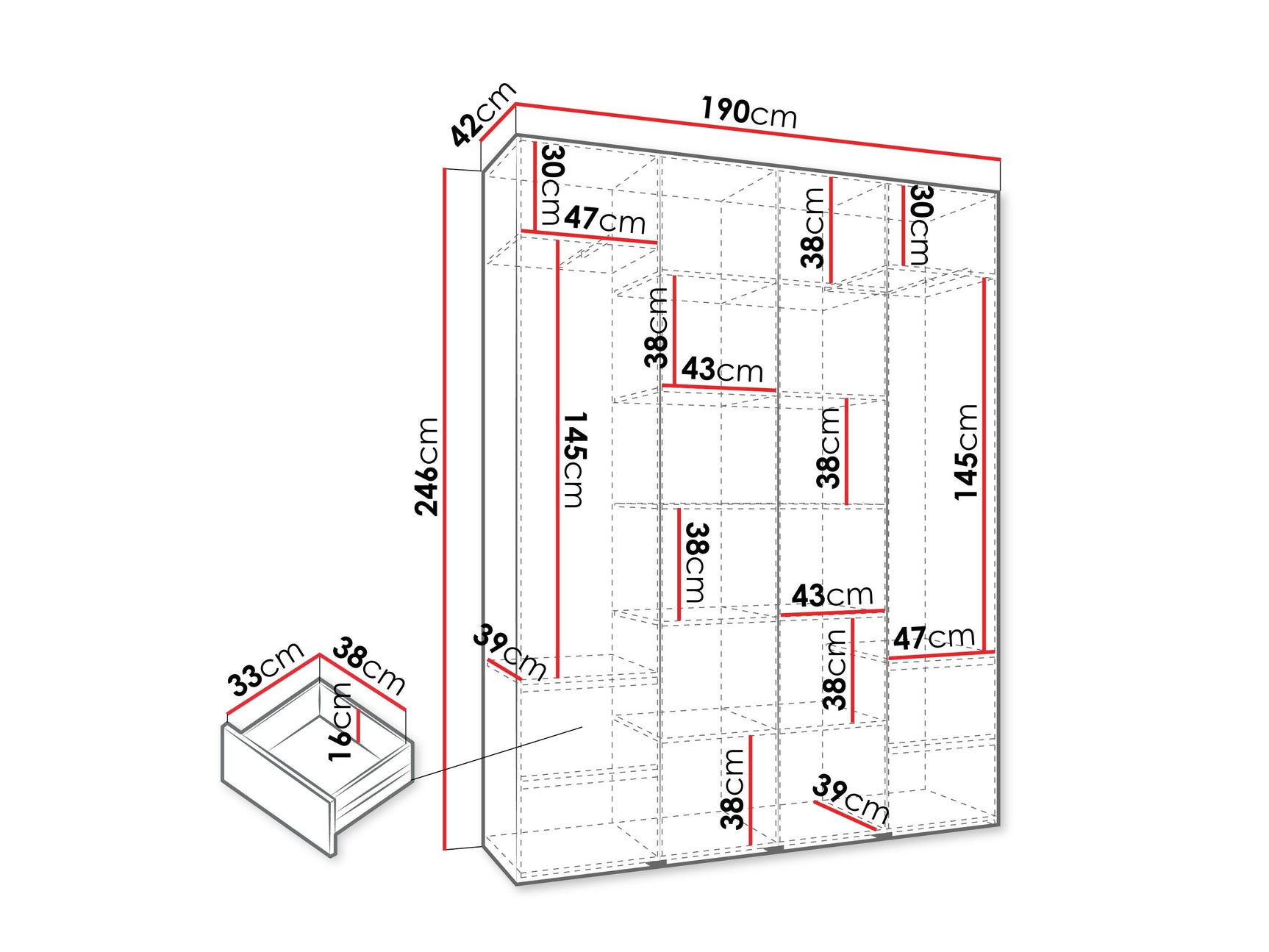 Garderobeskab Hartford 574