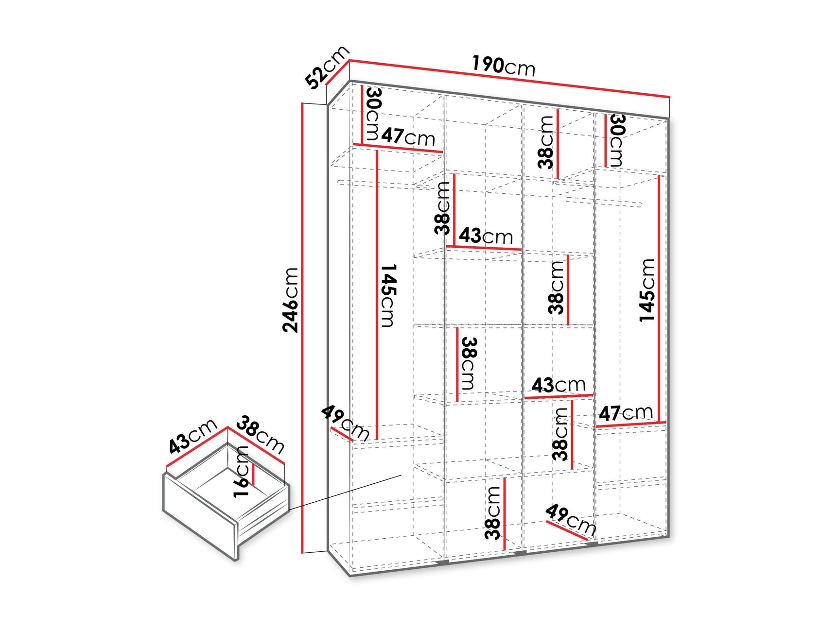 Garderobeskab Hartford 574