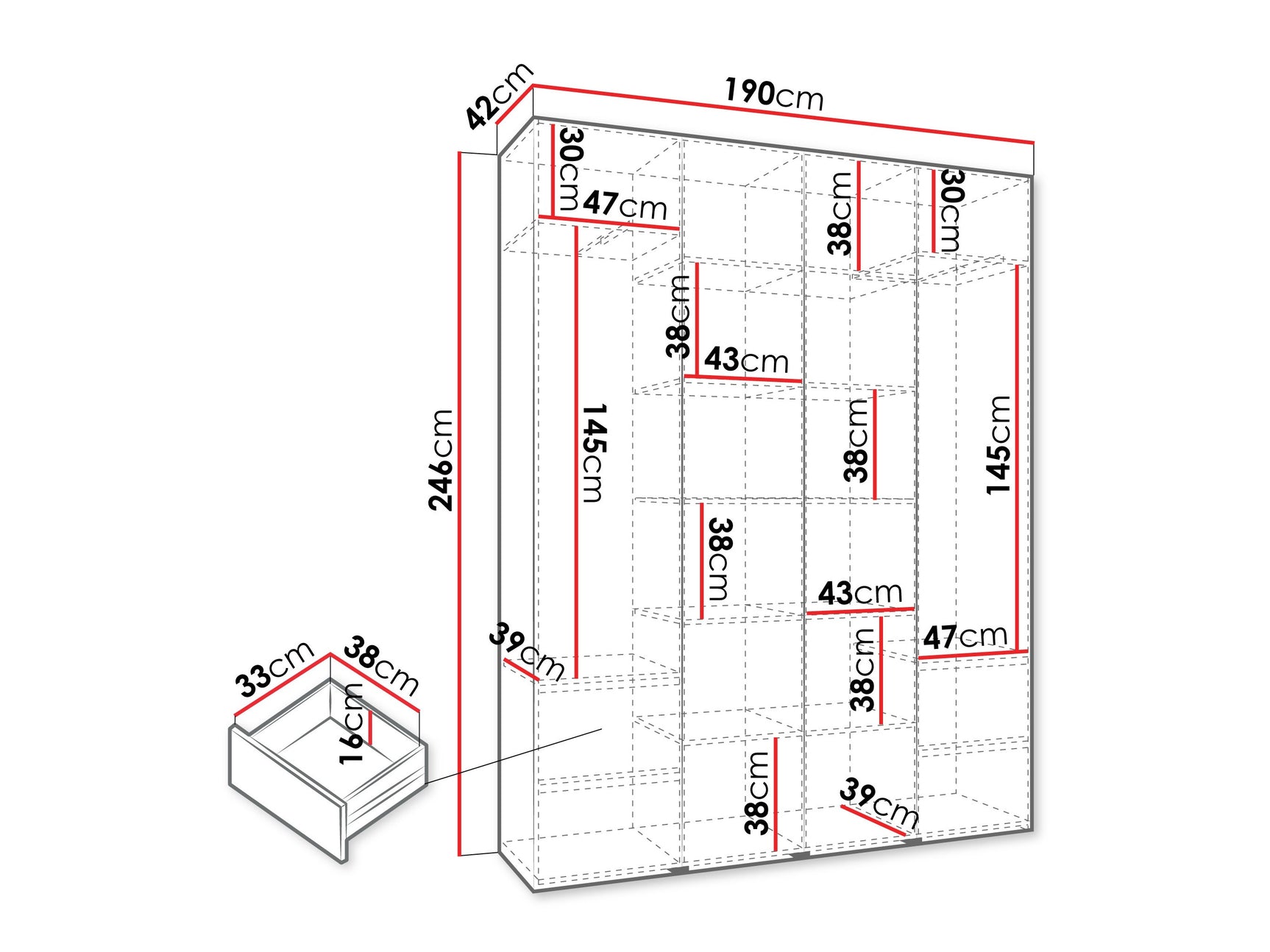 Garderobeskab Hartford 574