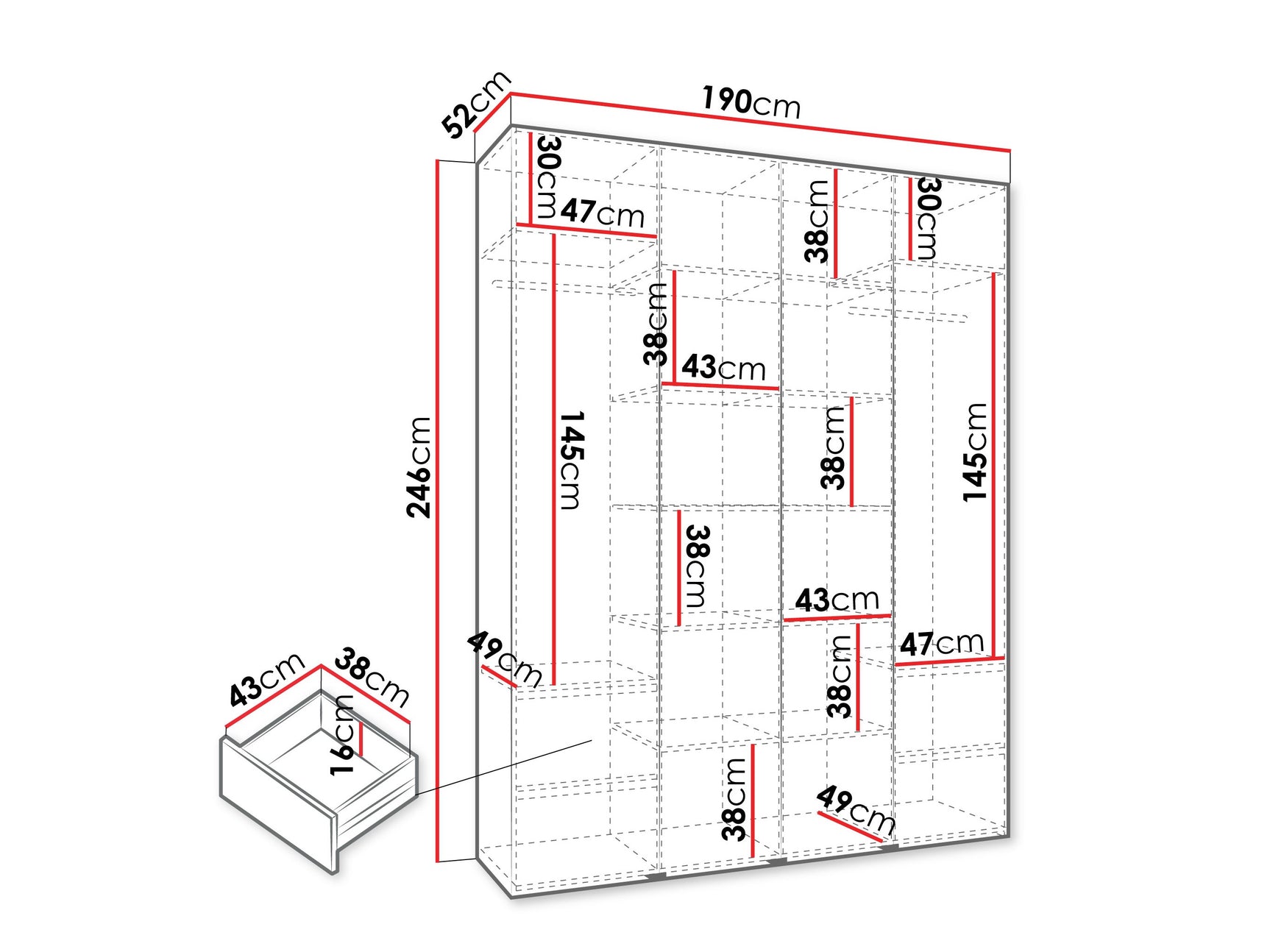 Garderobeskab Hartford 574