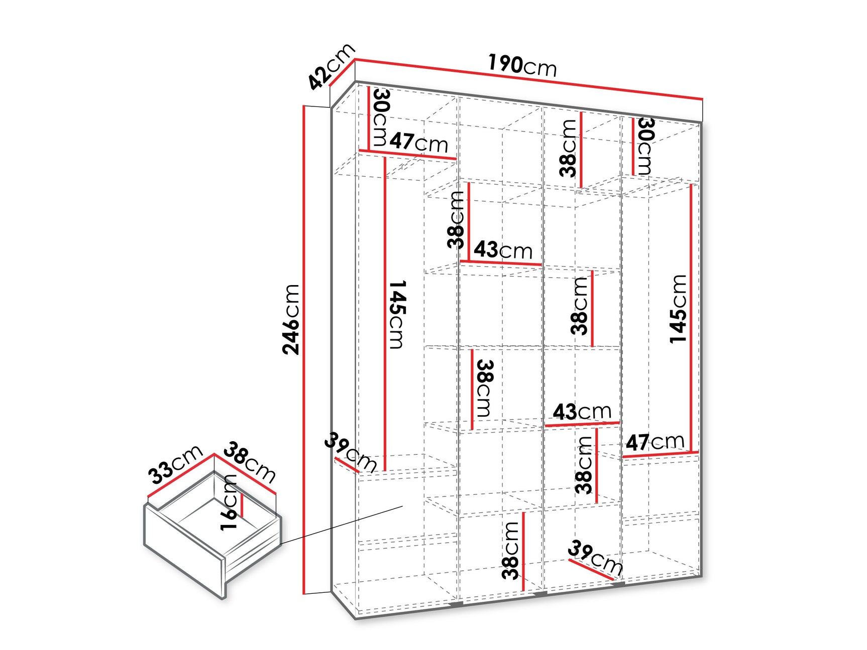 Garderobeskab Hartford 574
