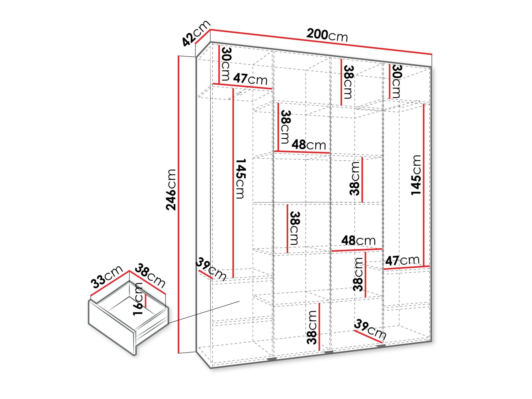 Garderobeskab Hartford 574