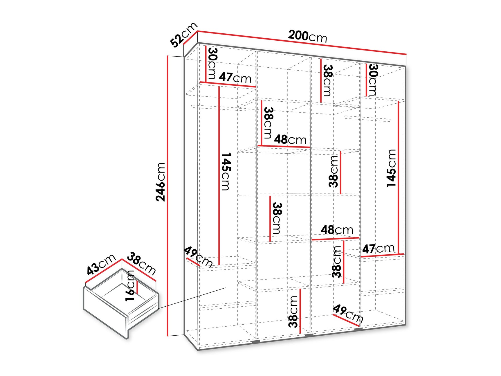 Garderobeskab Hartford 574