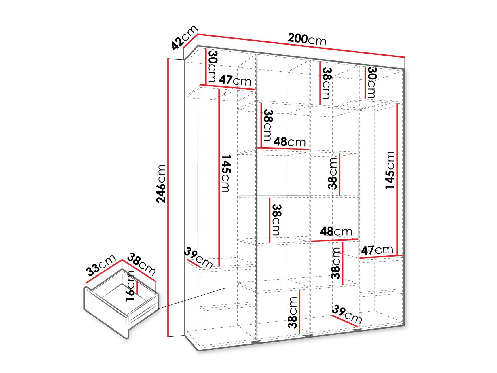 Garderobeskab Hartford 574