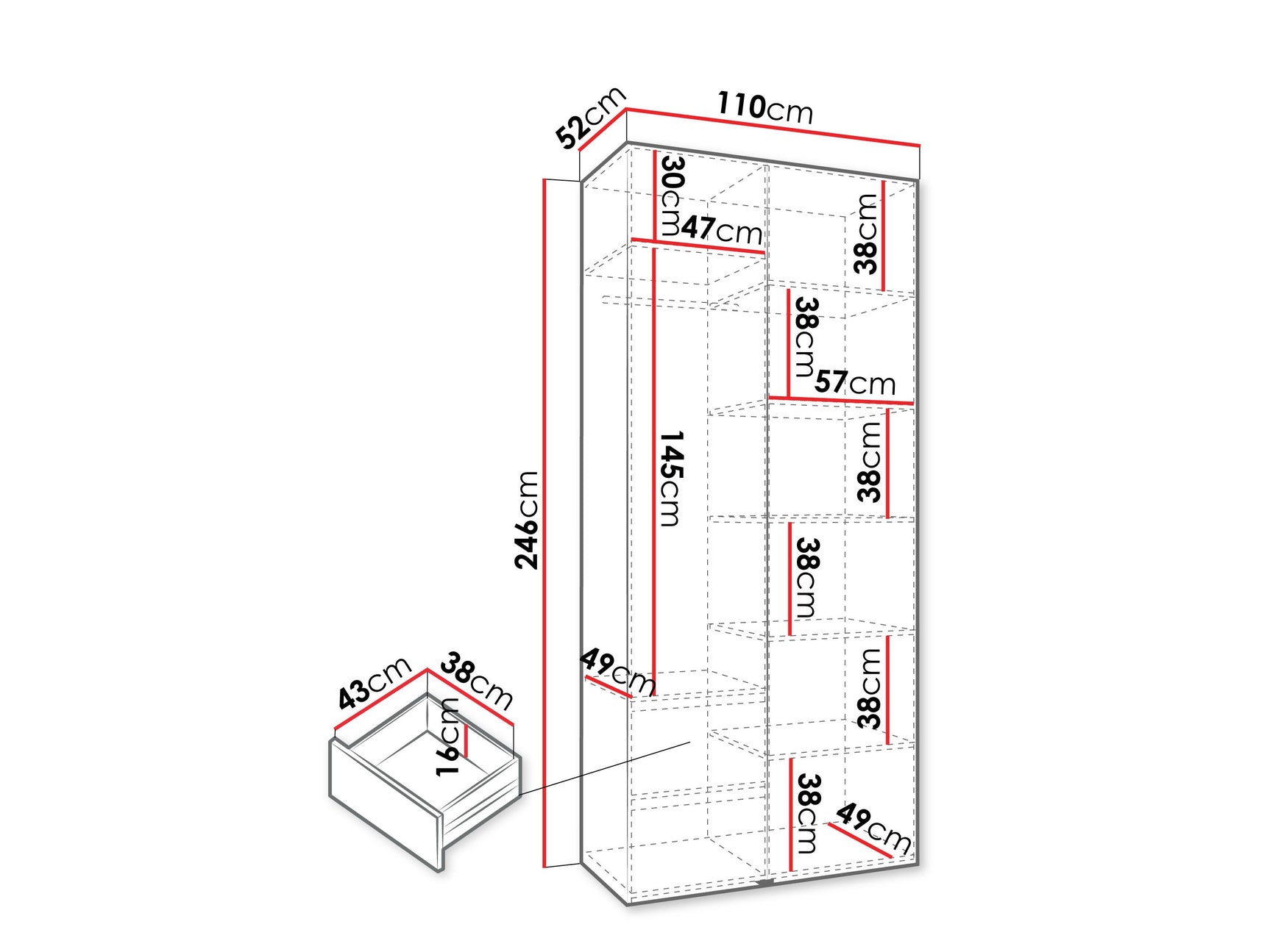 Garderobeskab Hartford 540