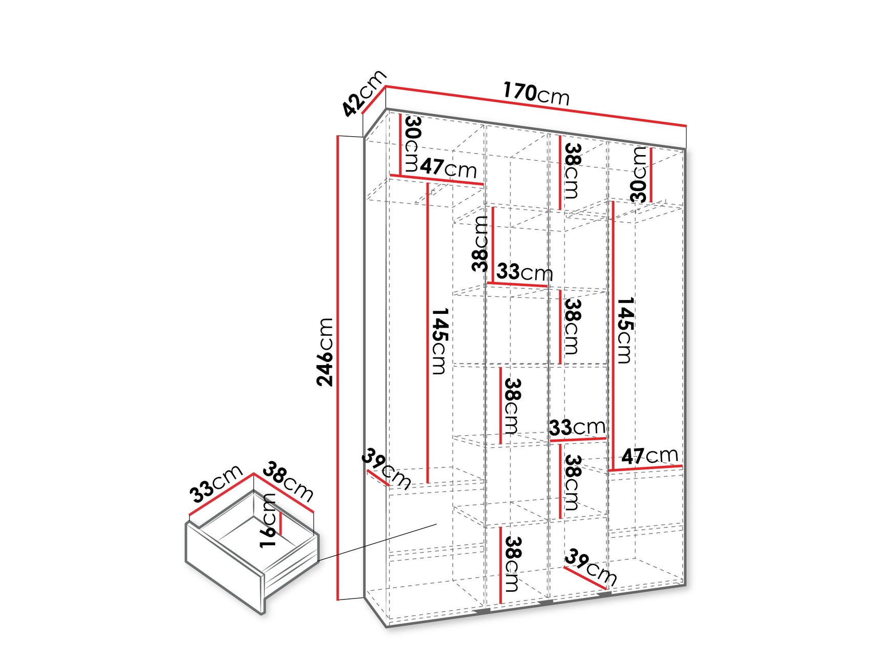 Garderobeskab Hartford 554