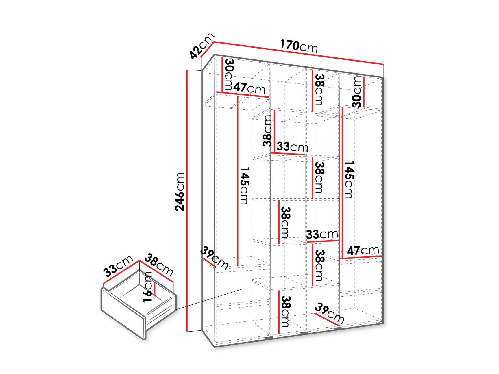 Garderobeskab Hartford 554