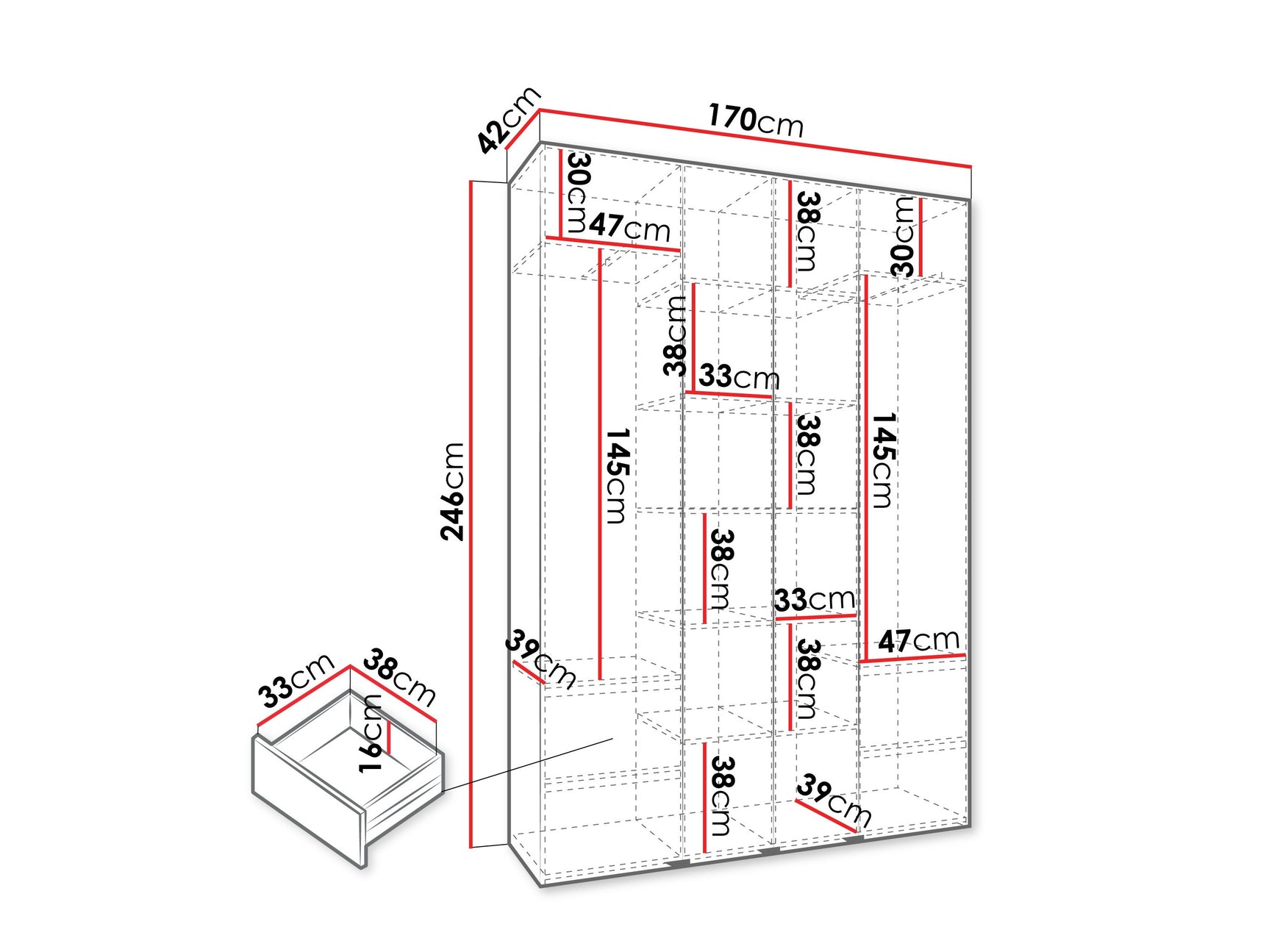 Garderobeskab Hartford 554