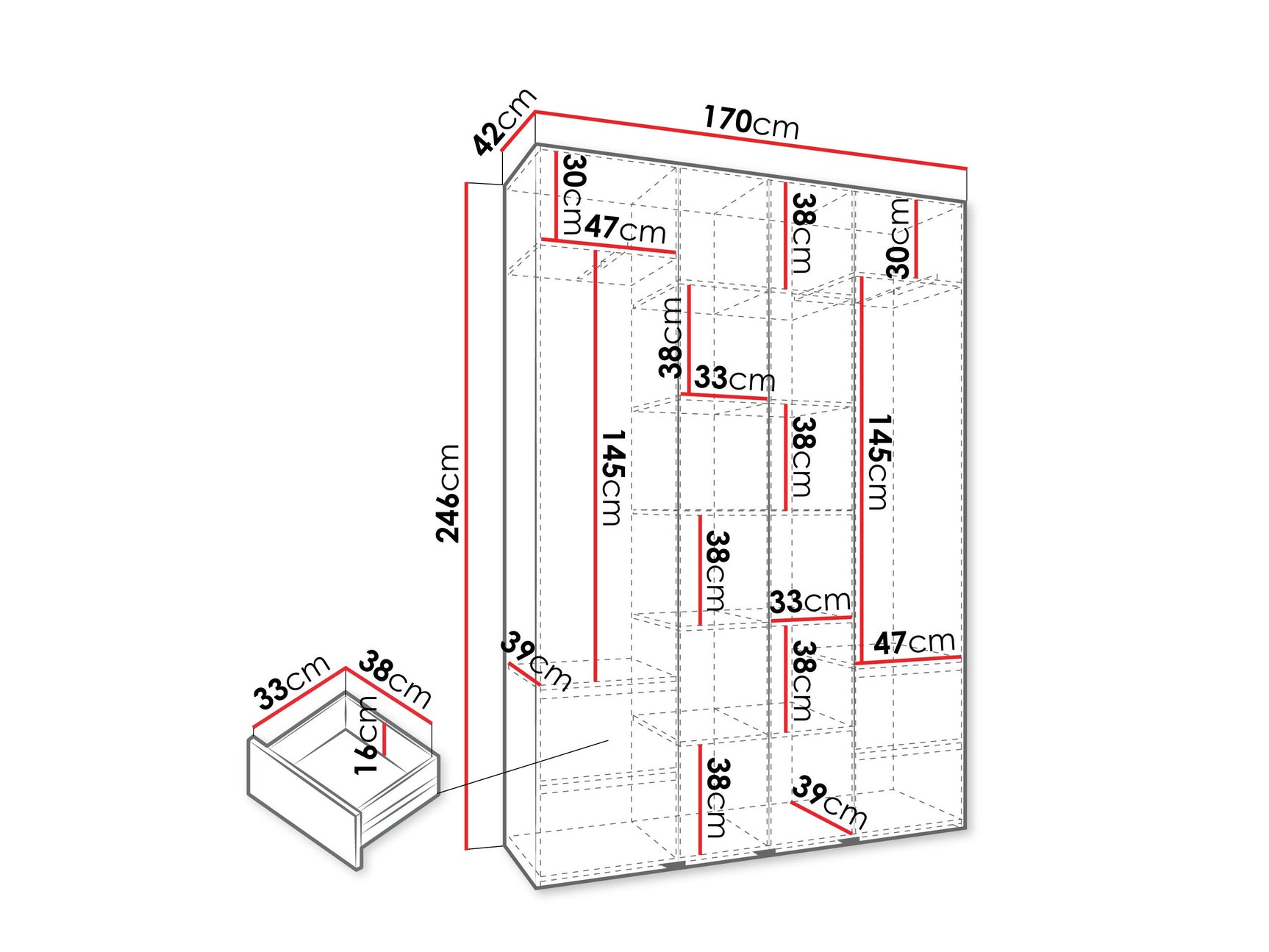 Garderobeskab Hartford 554