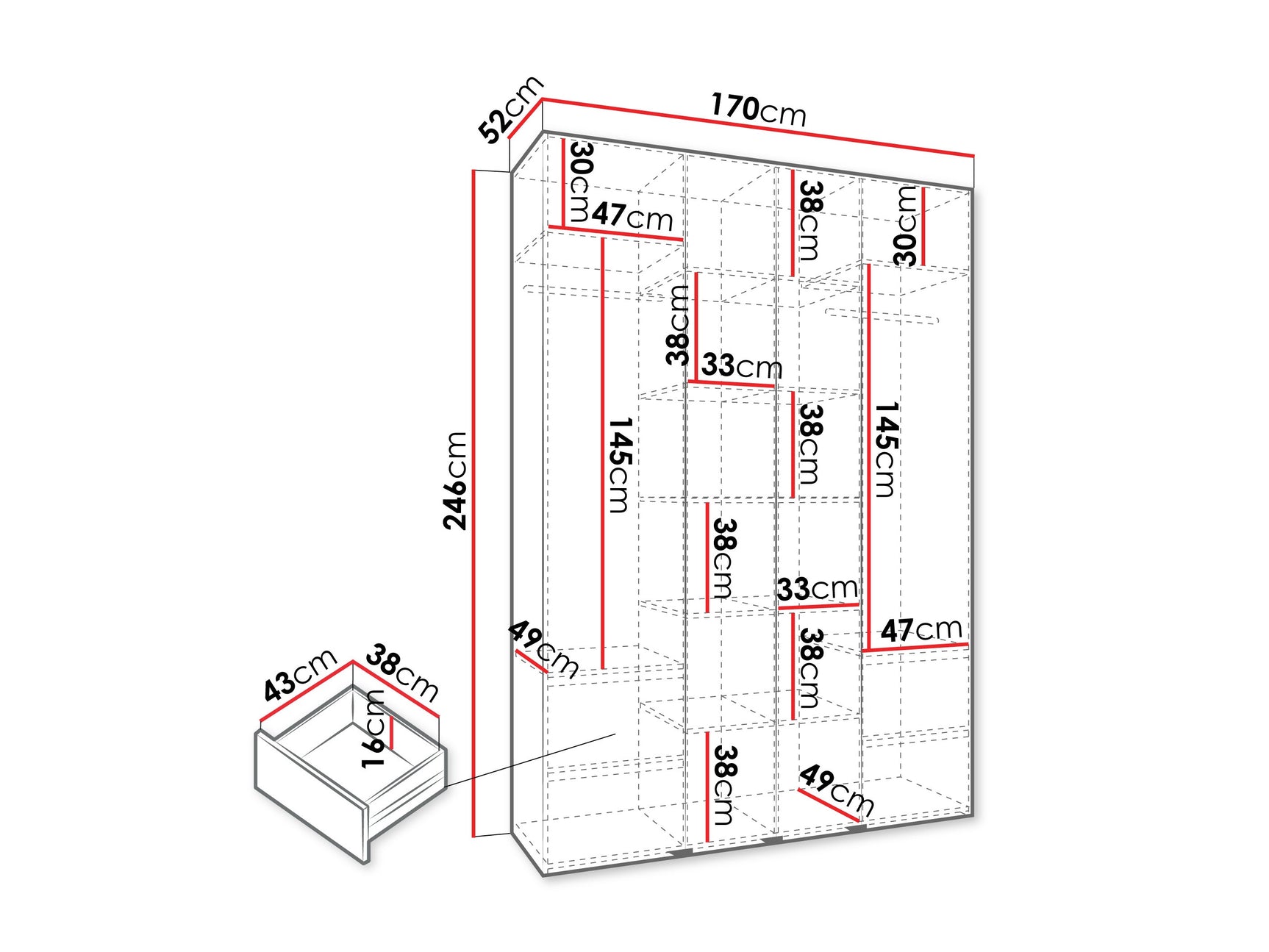 Garderobeskab Hartford 554