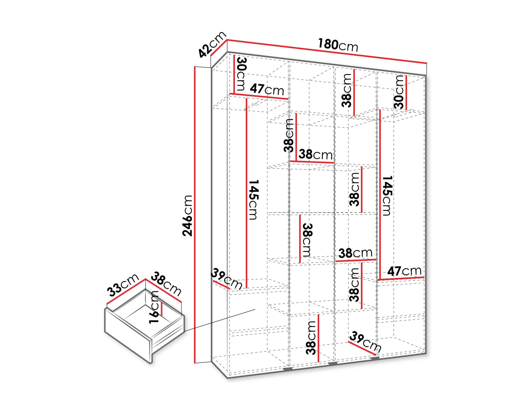 Garderobeskab Hartford 554