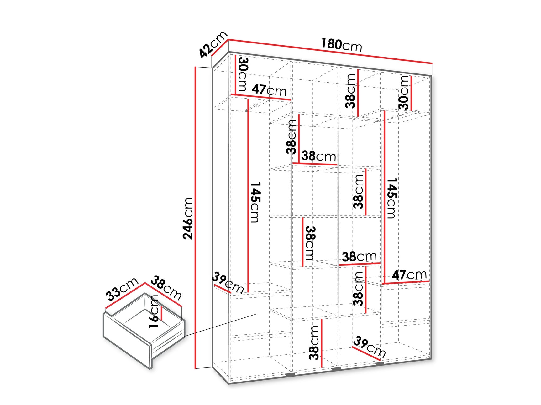 Garderobeskab Hartford 554