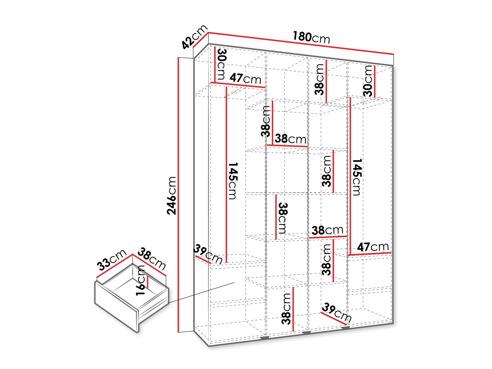 Garderobeskab Hartford 554