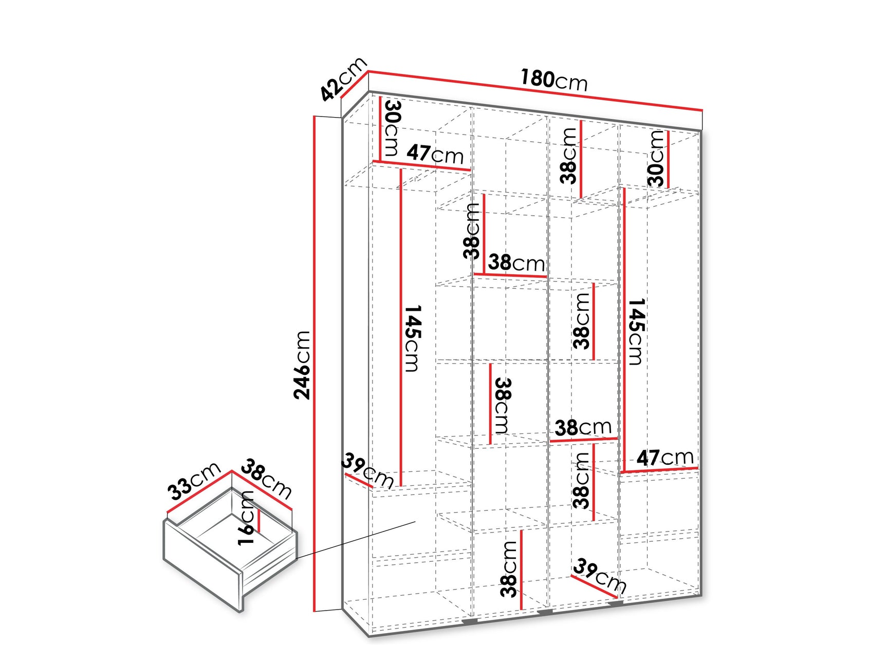Garderobeskab Hartford 554