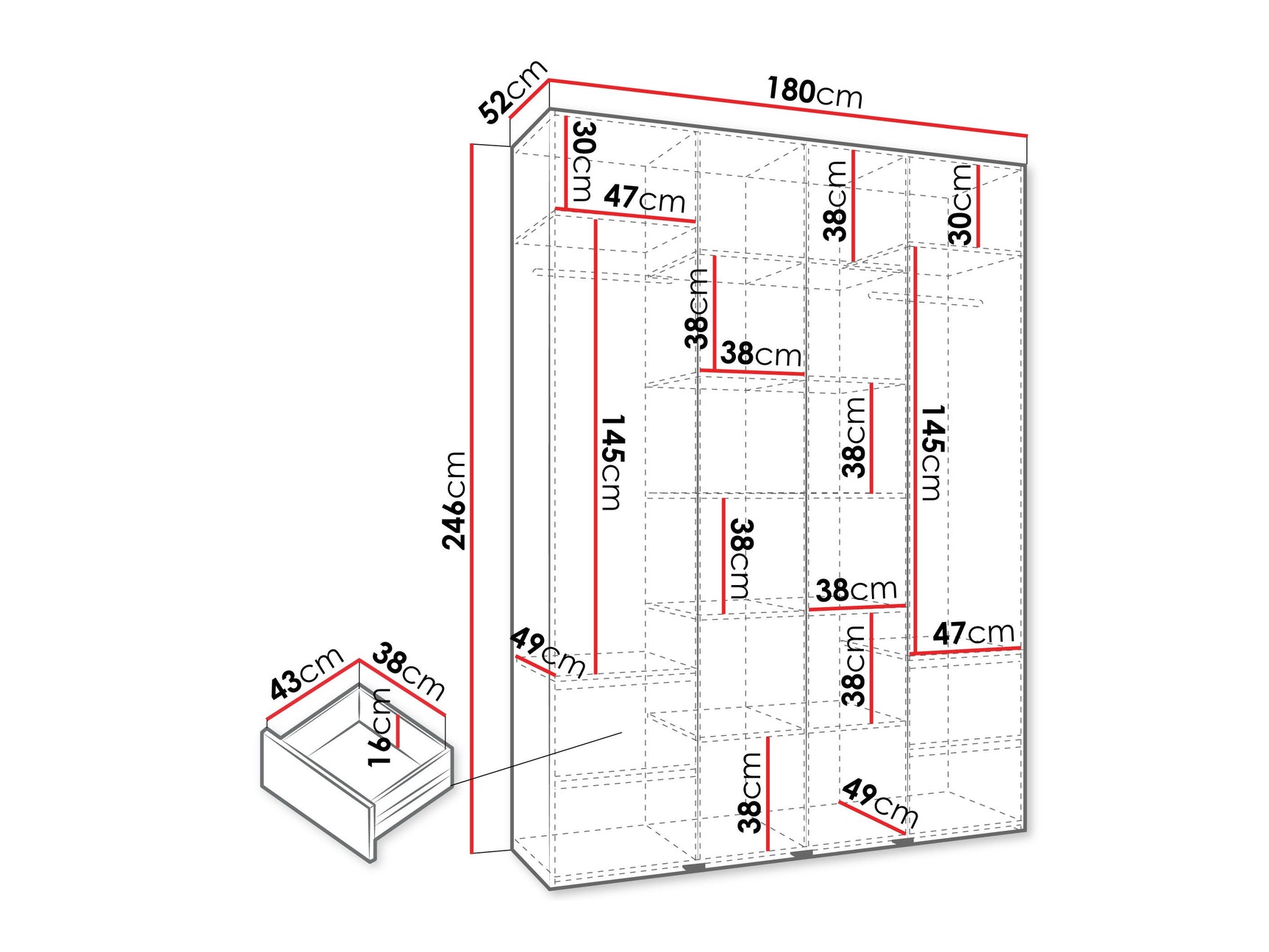 Garderobeskab Hartford 554