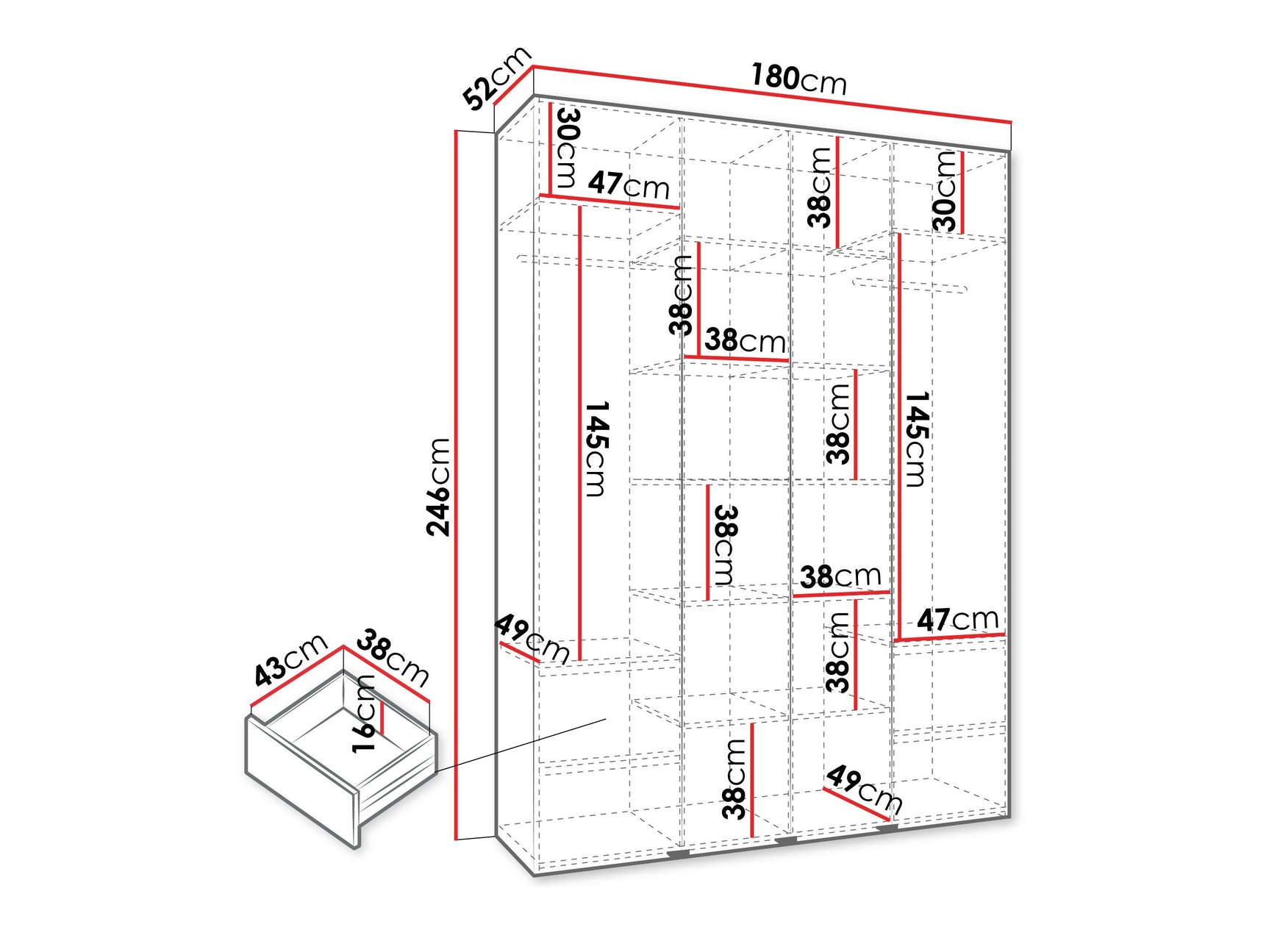 Garderobeskab Hartford 554