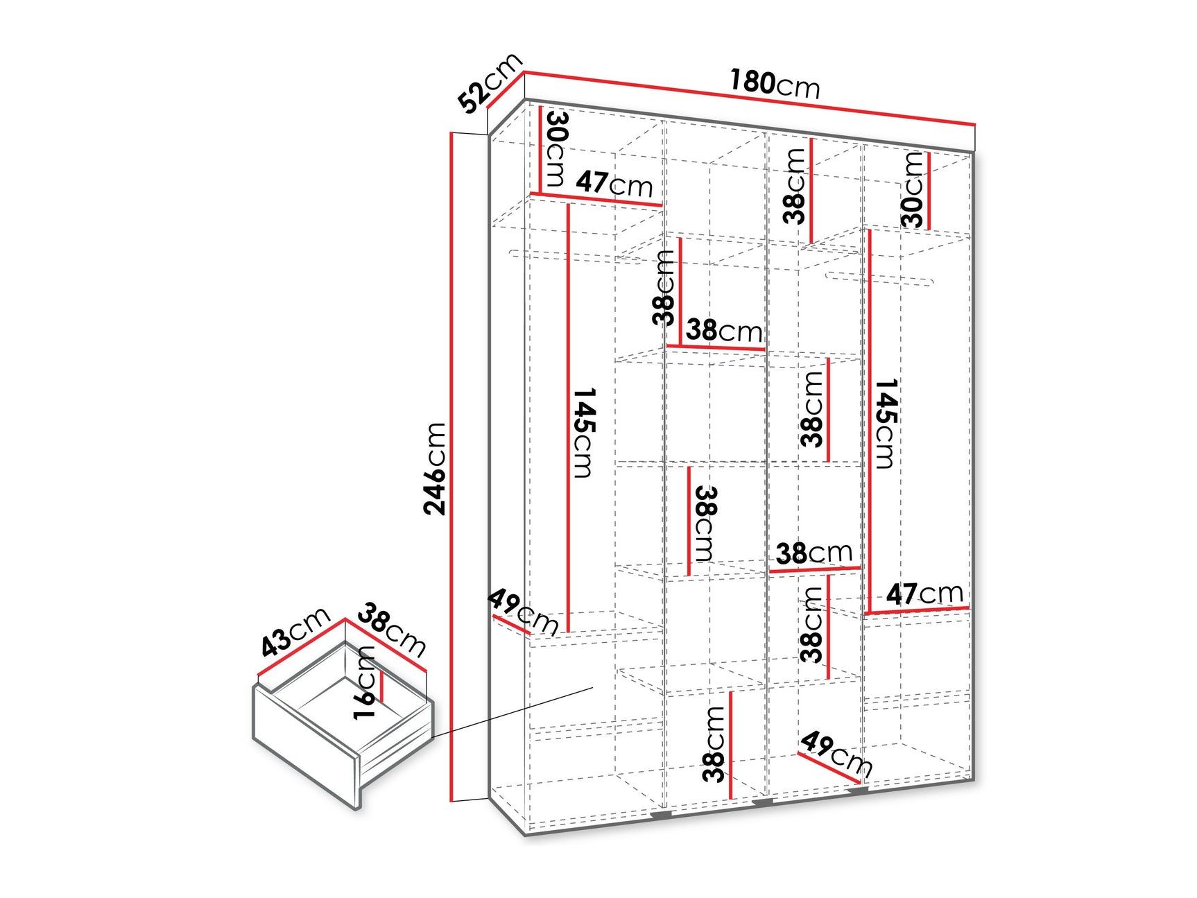 Garderobeskab Hartford 554