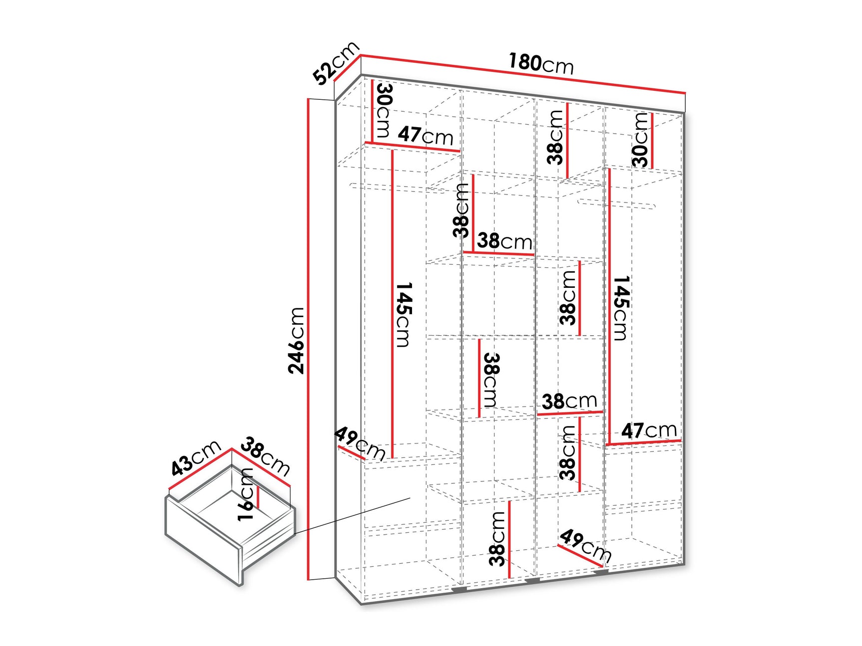 Garderobeskab Hartford 554