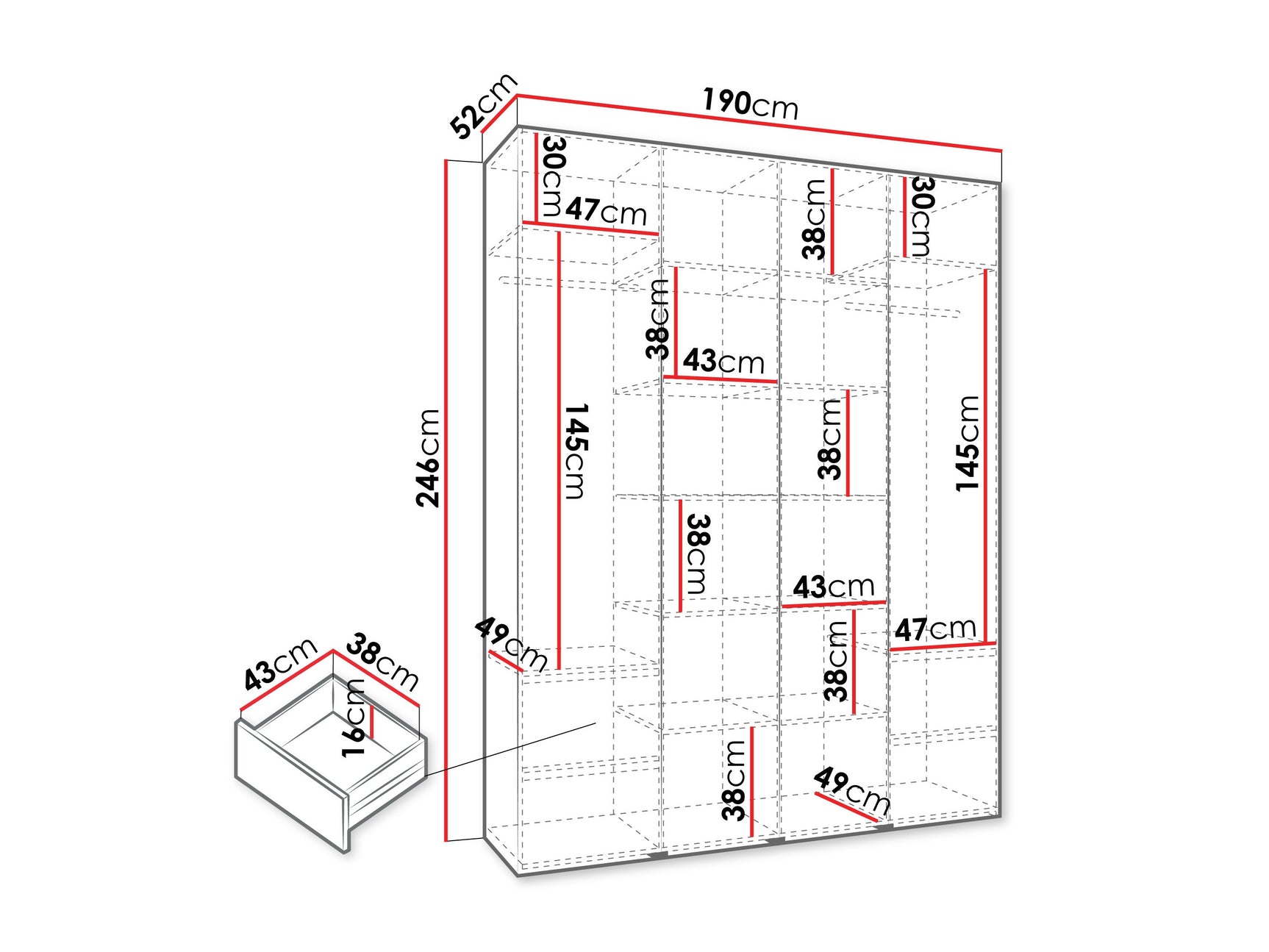 Garderobeskab Hartford 554