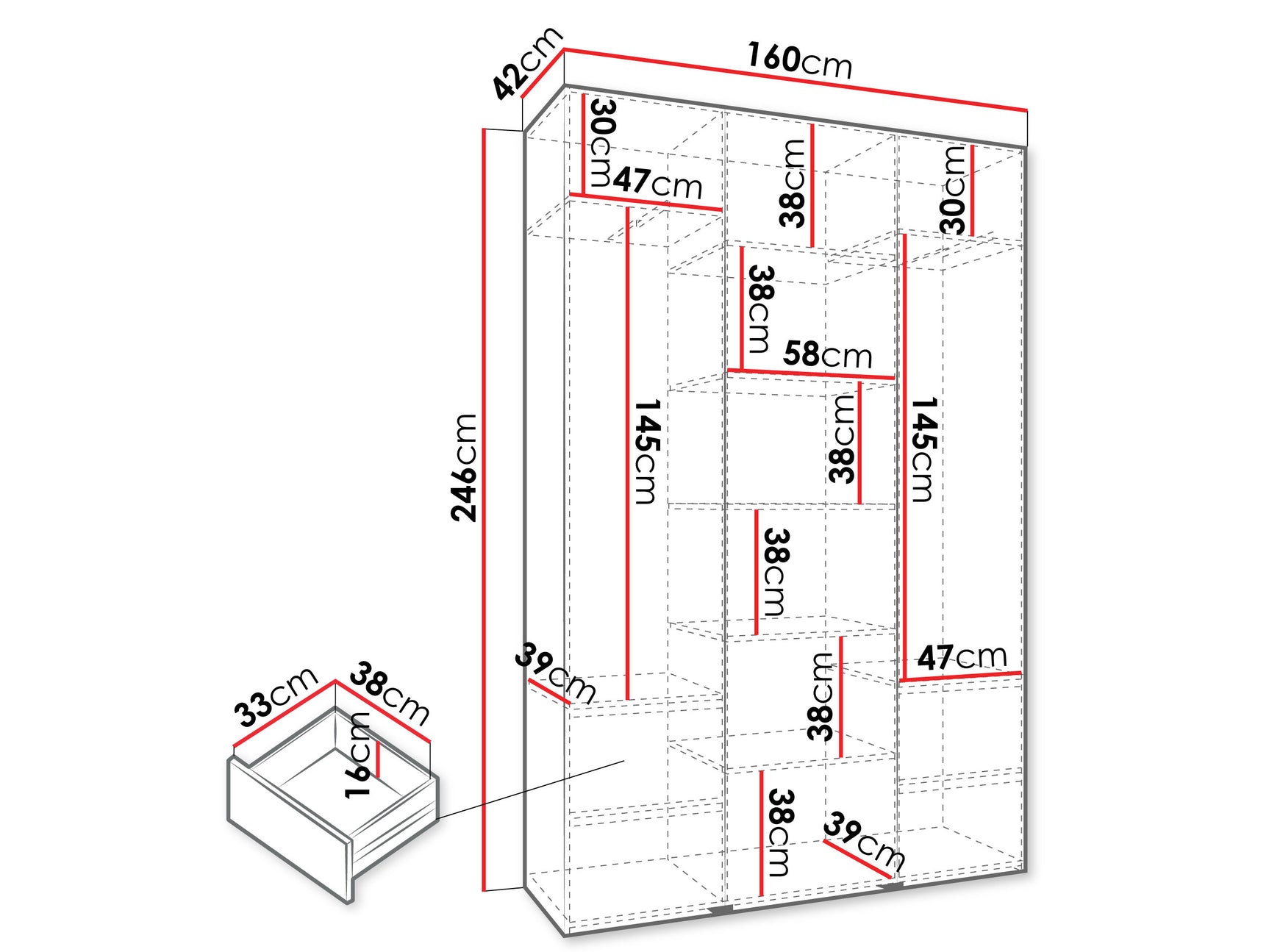 Garderobeskab Hartford 544