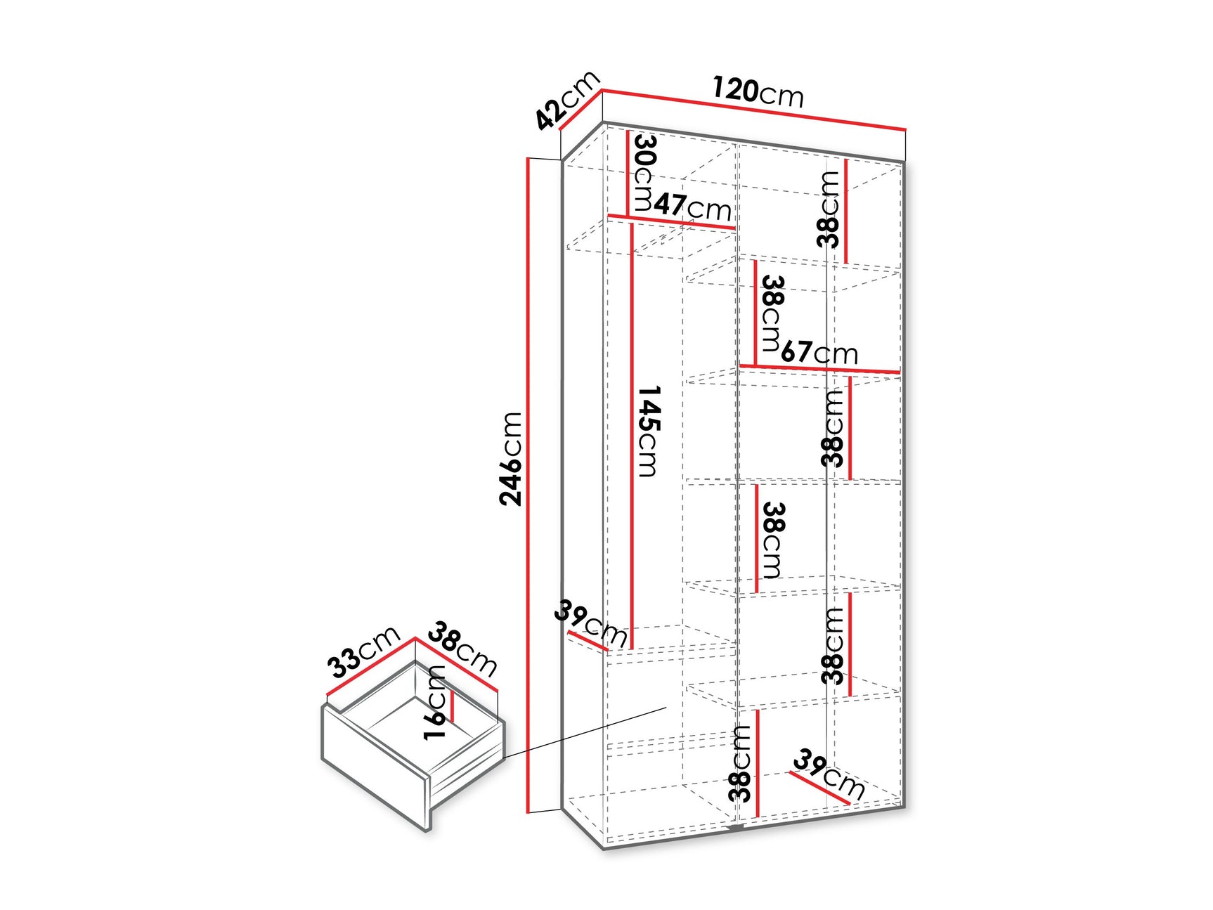 Garderobeskab Hartford 544