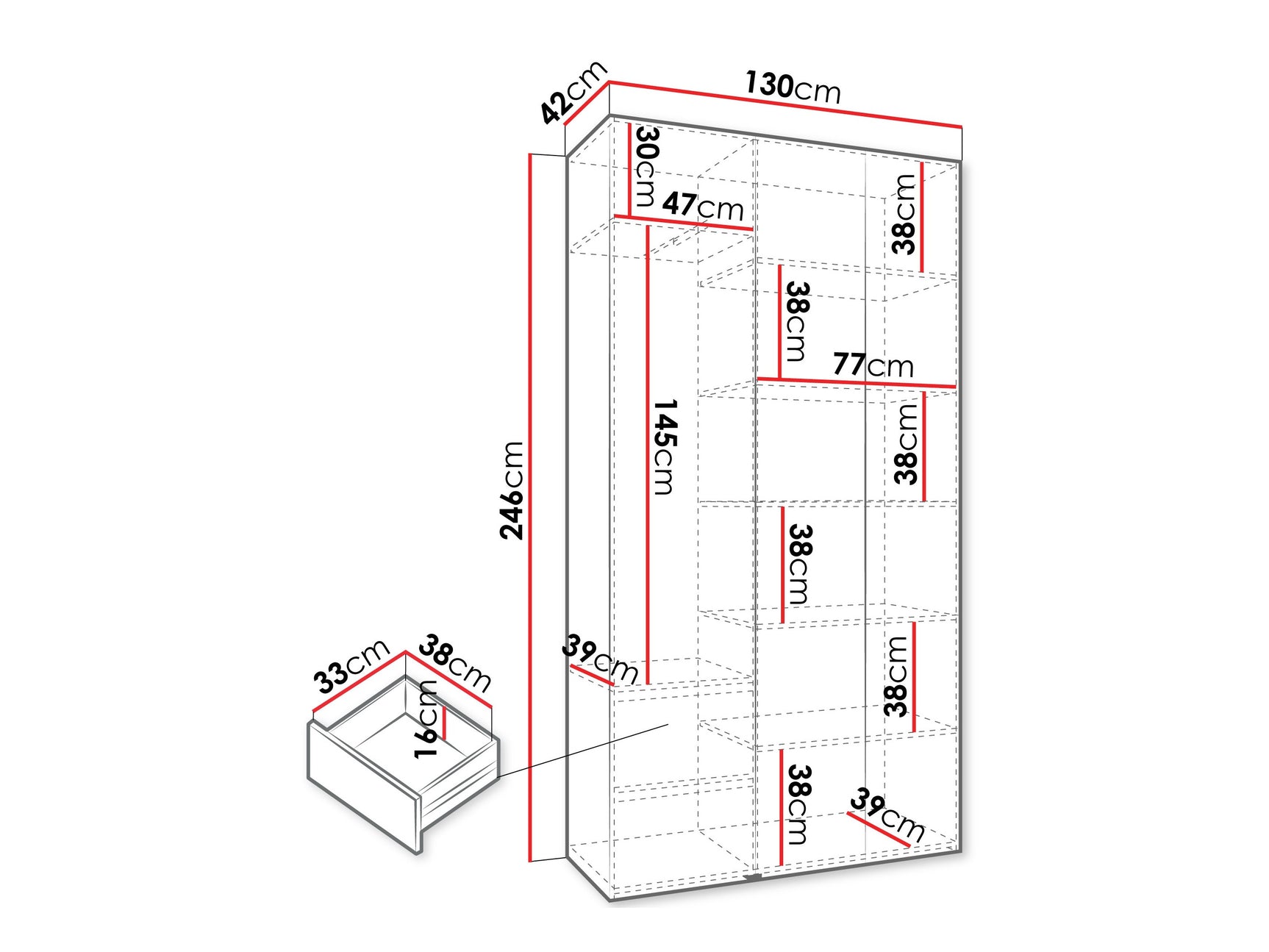 Garderobeskab Hartford 544