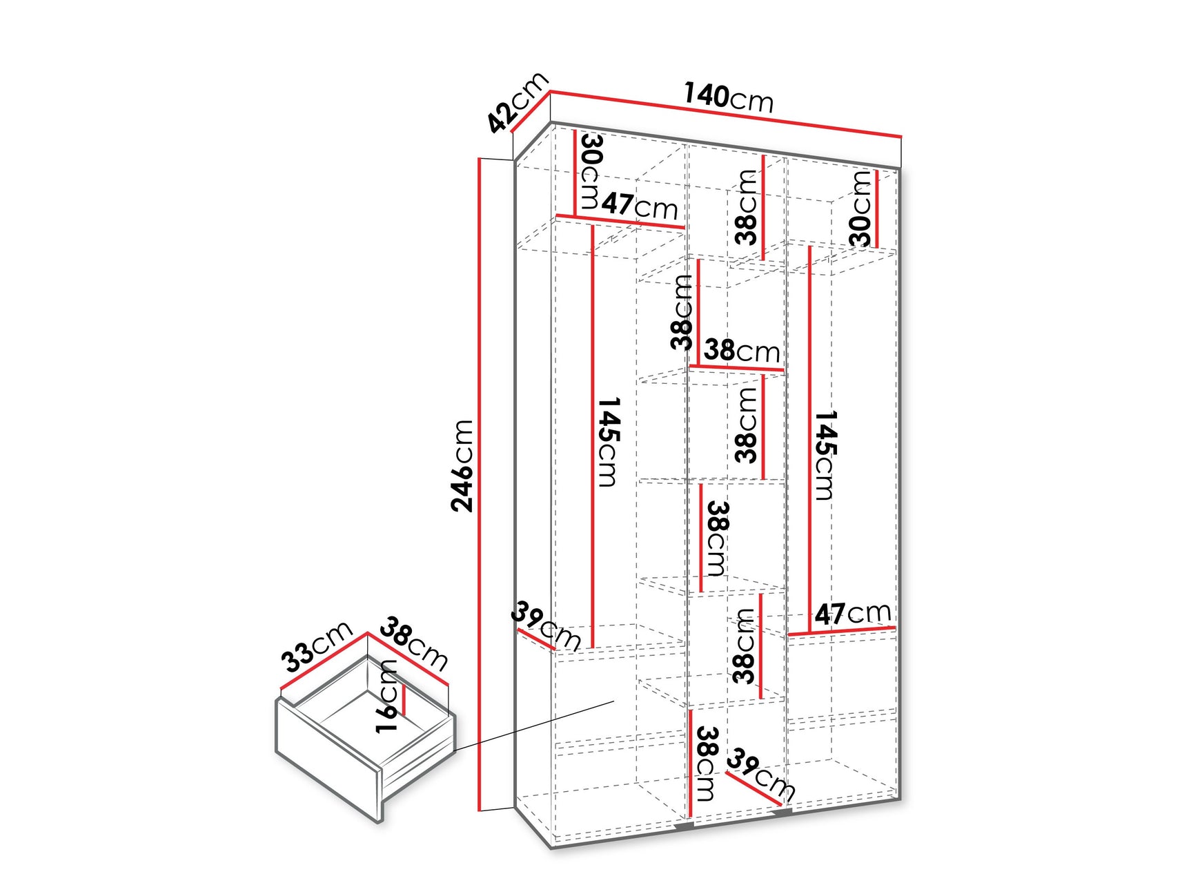 Garderobeskab Hartford 544
