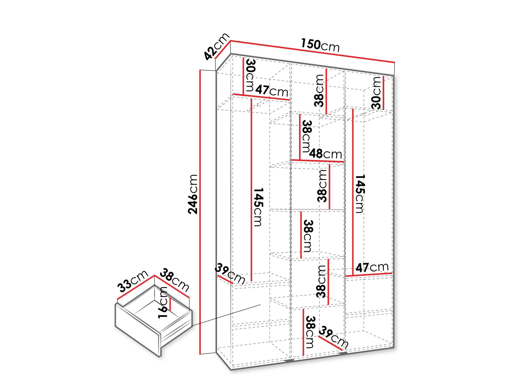 Garderobeskab Hartford 544