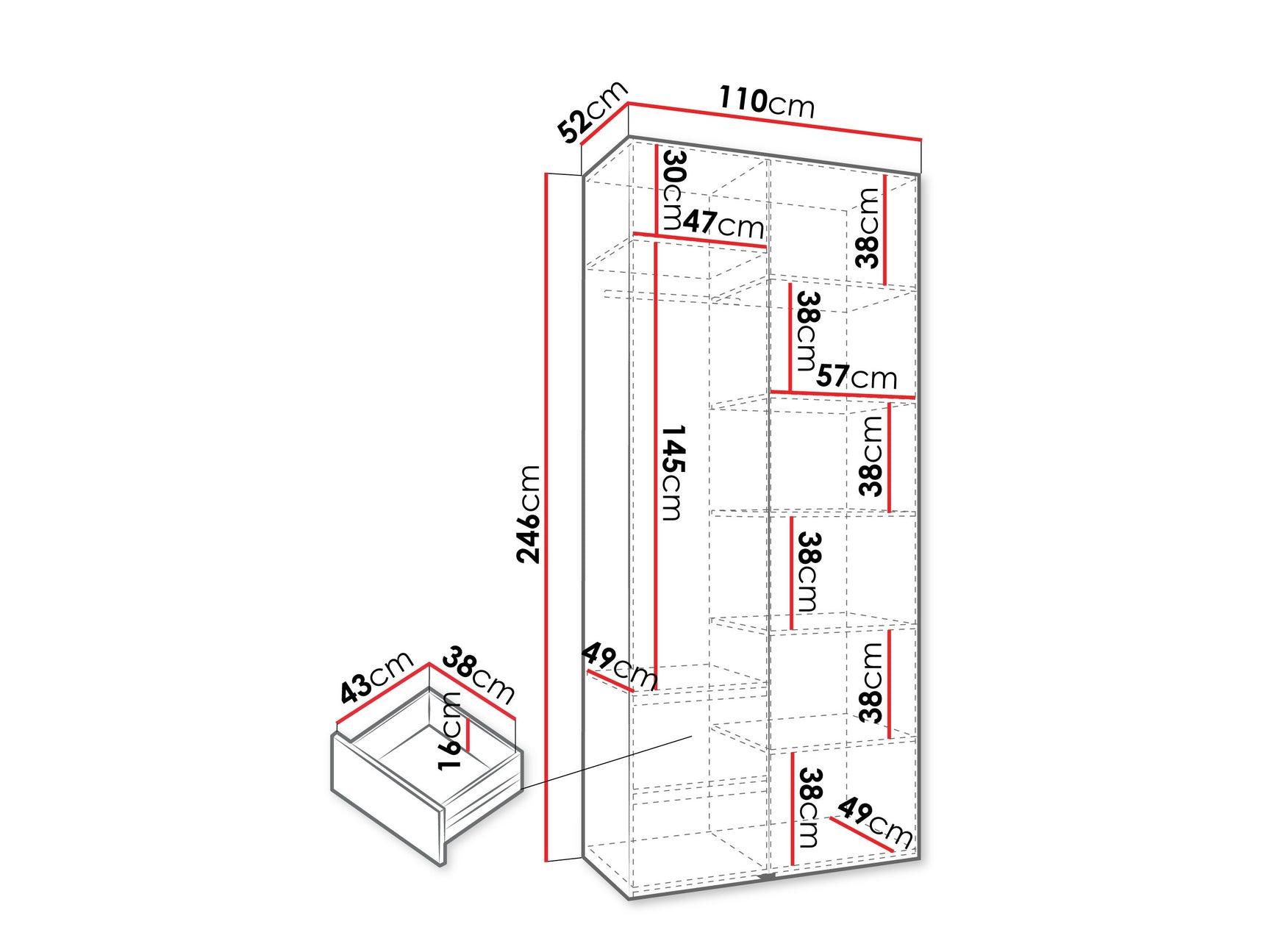 Garderobeskab Hartford 562