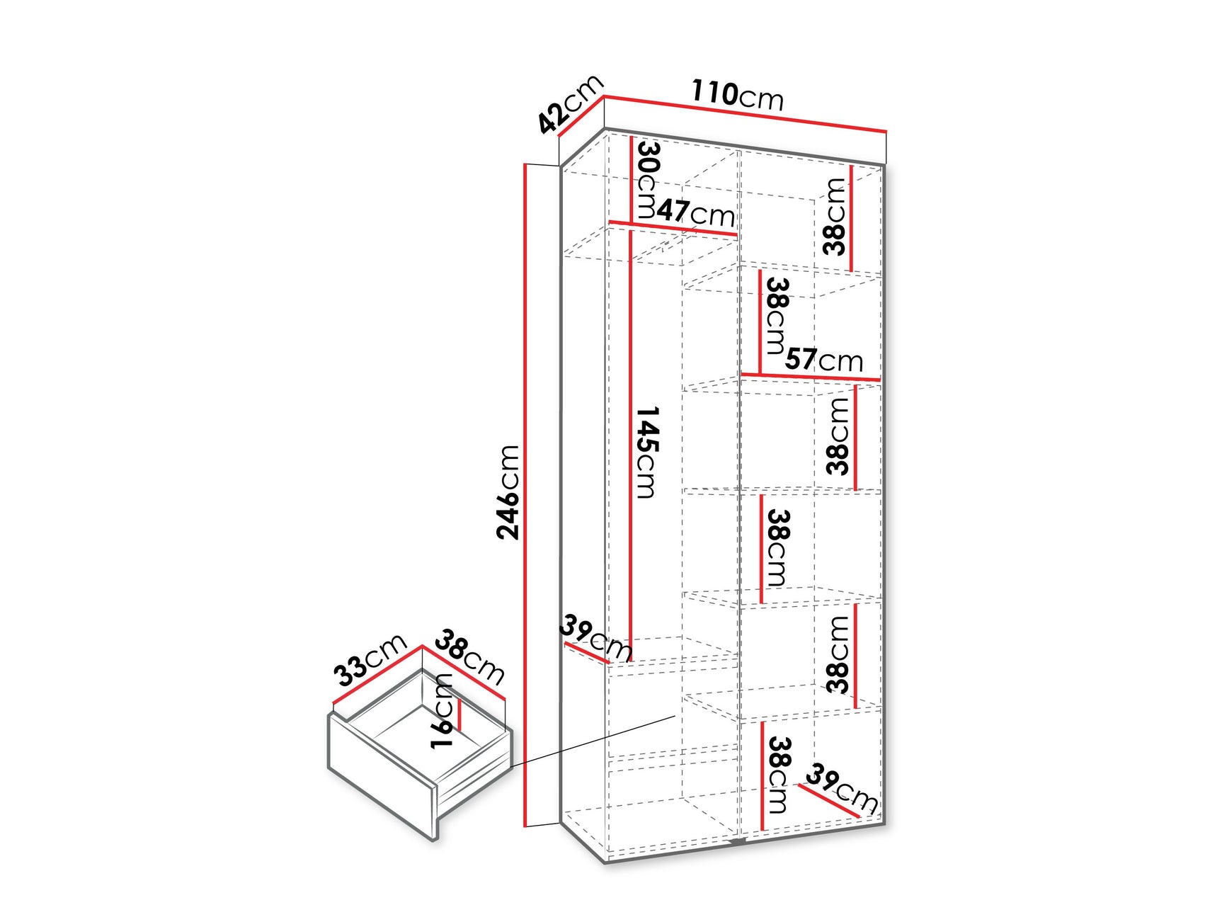 Garderobeskab Hartford 562